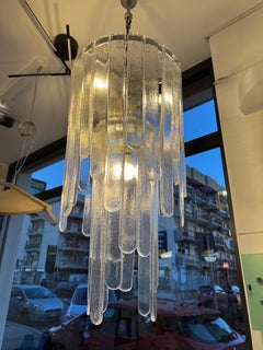 Carlo Nason Mazzega Lampadario Cascata Waterfall Murano Glass 1970's