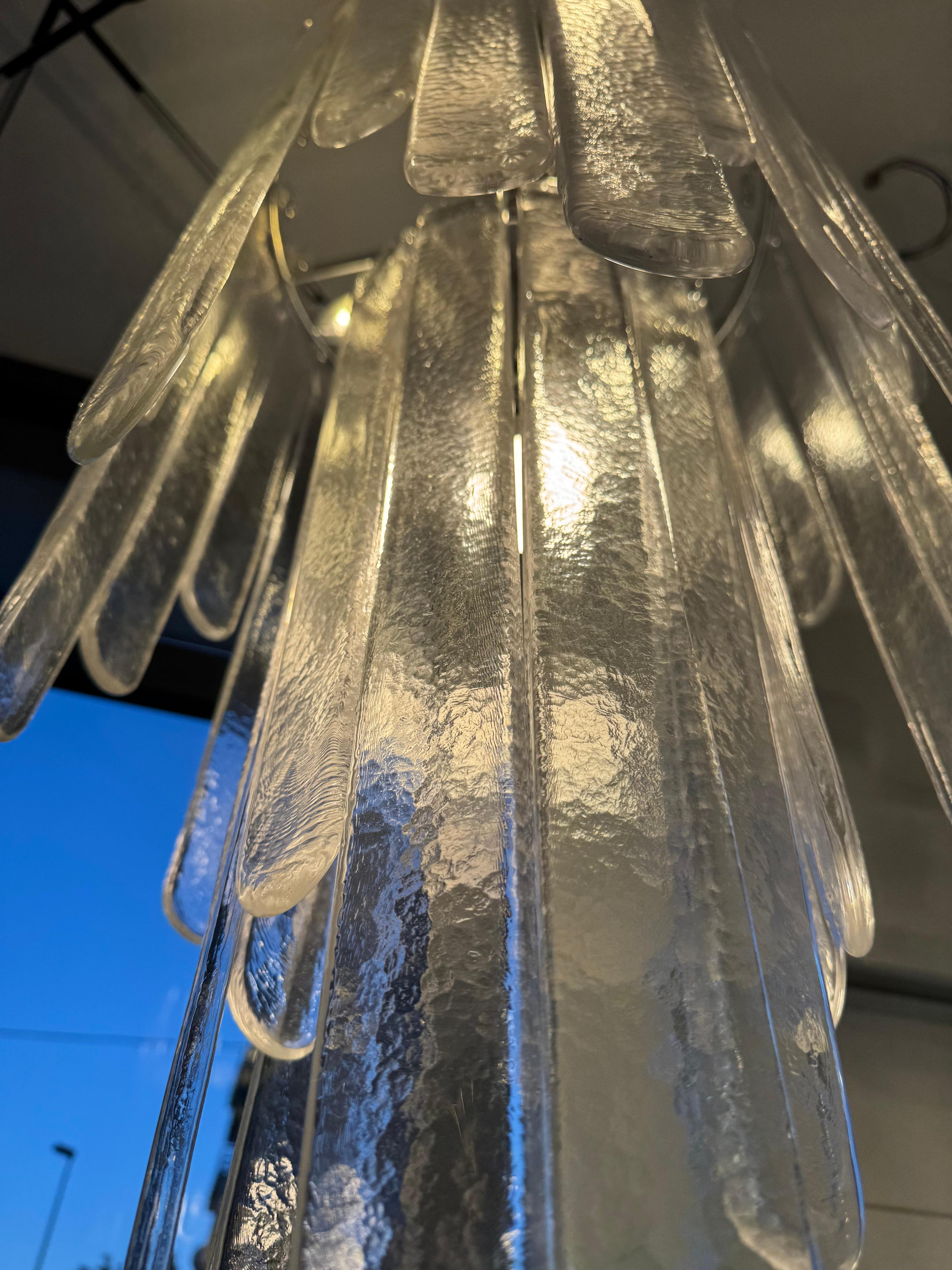 italien Carlo Nason Mazzega Lampadario Cascata Waterfall Murano Glass 1970's en vente