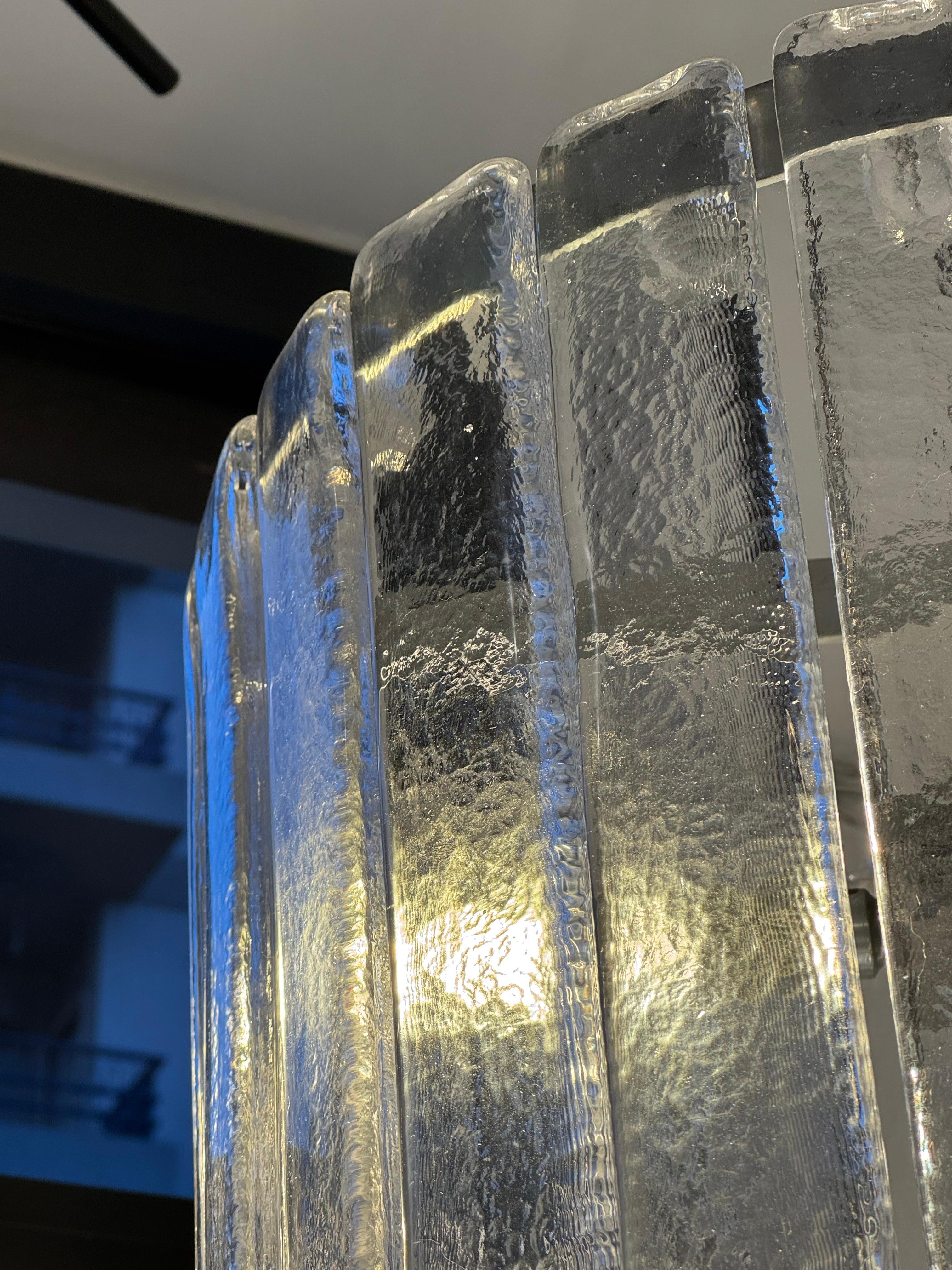 Fin du 20e siècle Carlo Nason Mazzega Lampadario Cascata Waterfall Murano Glass 1970's en vente