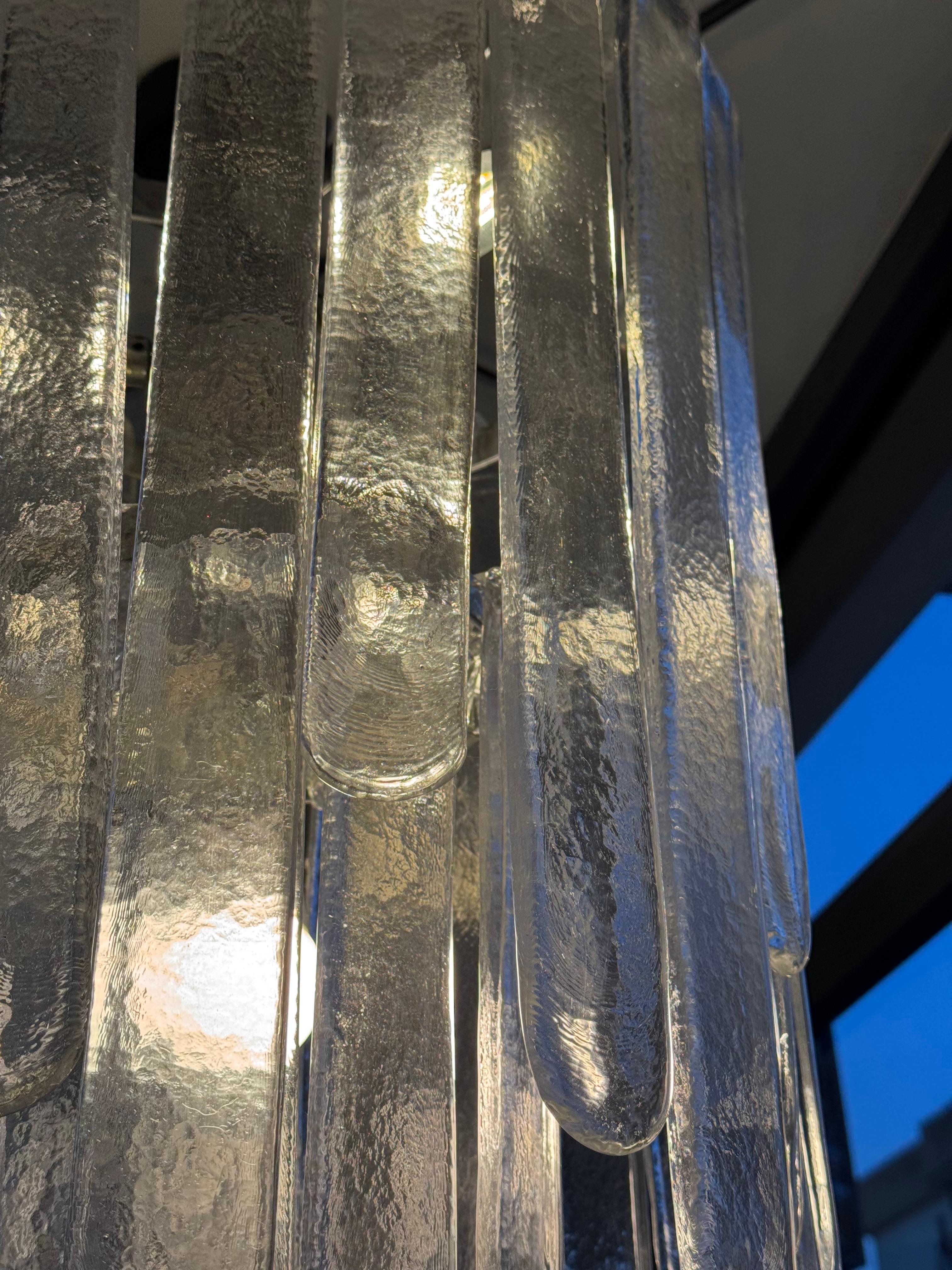 Carlo Nason Mazzega Lampadario Cascata Waterfall Murano Glass 1970's en vente 2