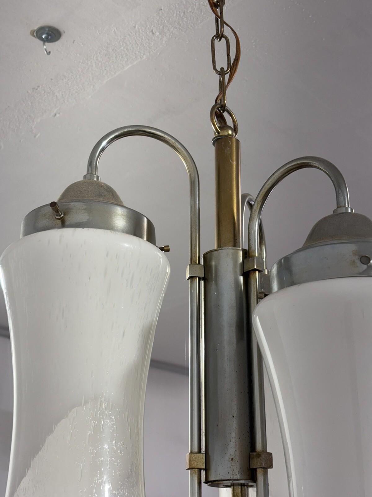 Carlo Nason Mazzega Lampadario Murano Design 1970’s Modernariato in vendita 1