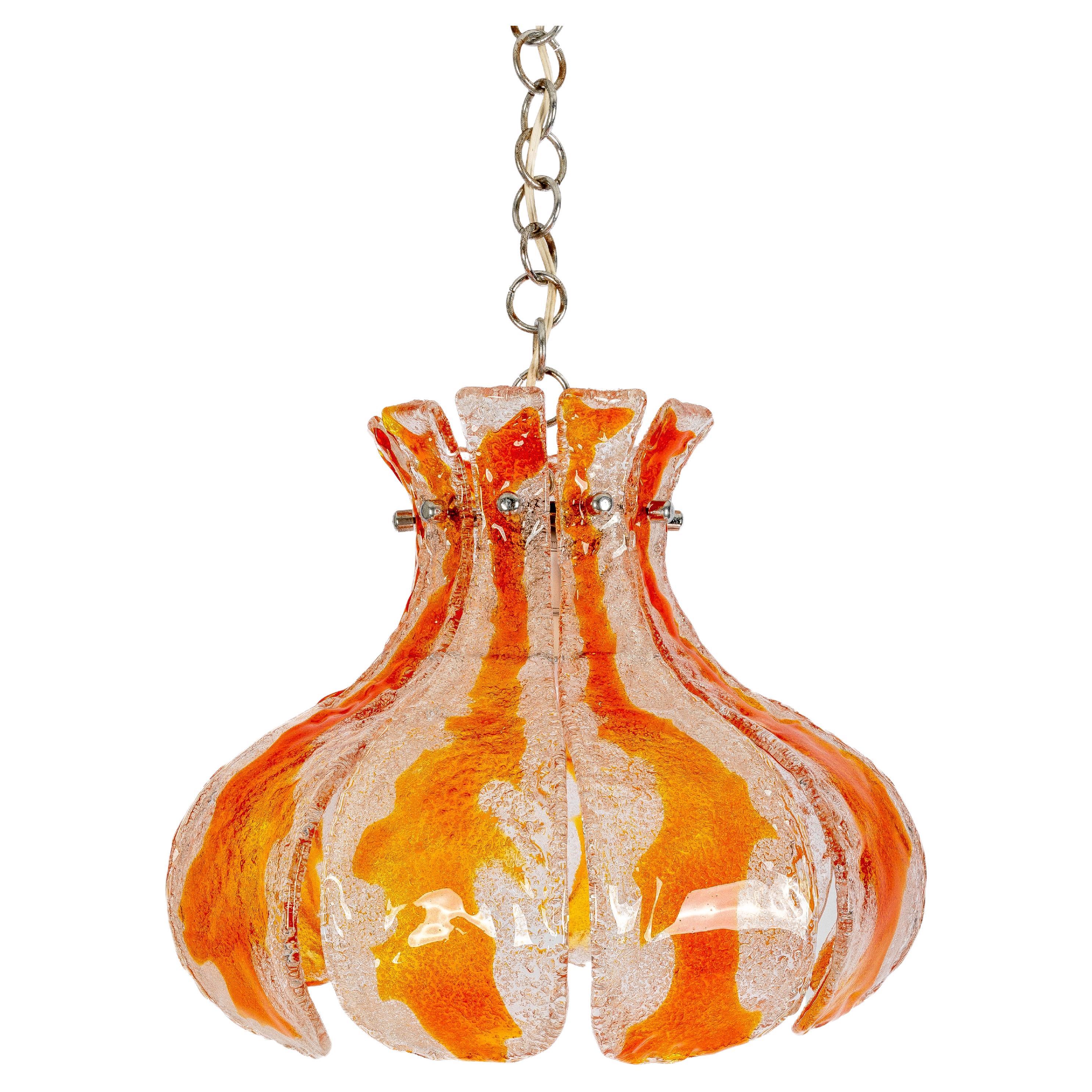 Carlo Nason Mazzega Murano-Glas-Hängeleuchte aus der Jahrhundertmitte
