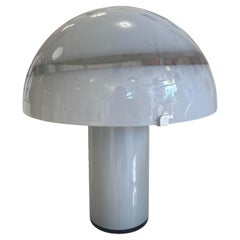 Carlo Nason Mazzega Mushroom Grey Big Table Lamp Murano's Glass 1970's