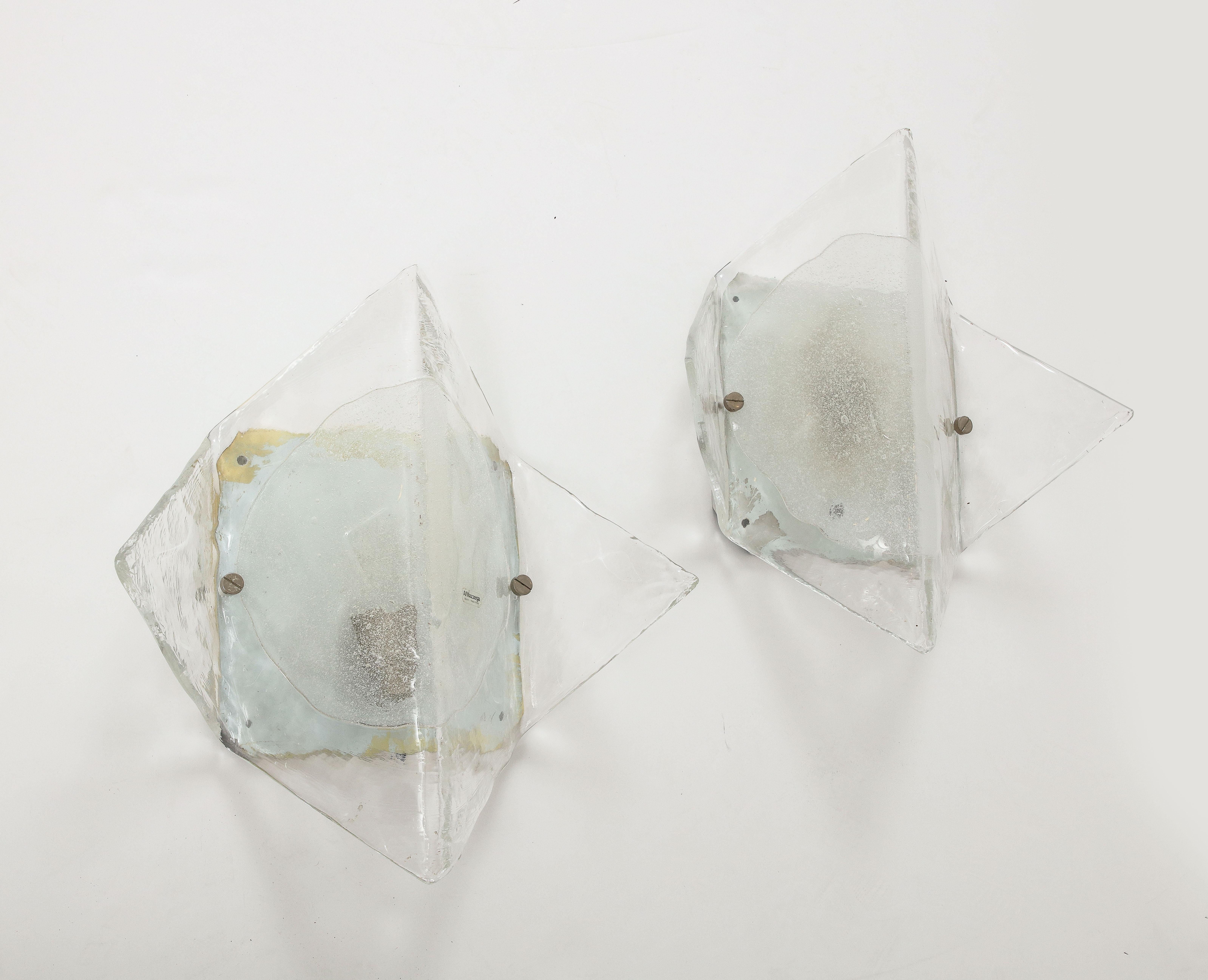 Carlo Nason, Mazzega Origami-Glas-Wandleuchter (Italienisch) im Angebot