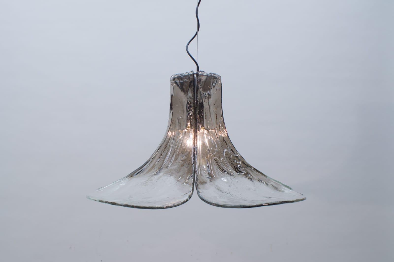 Space Age Carlo Nason Mazzega Pendant Lamp for J.T. Kalmar in Murano Glass, 1970s