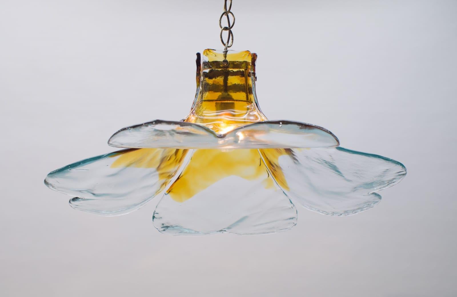 Italian Carlo Nason Mazzega Pendant Lamp for J.T. Kalmar in Murano Glass, 1970s For Sale