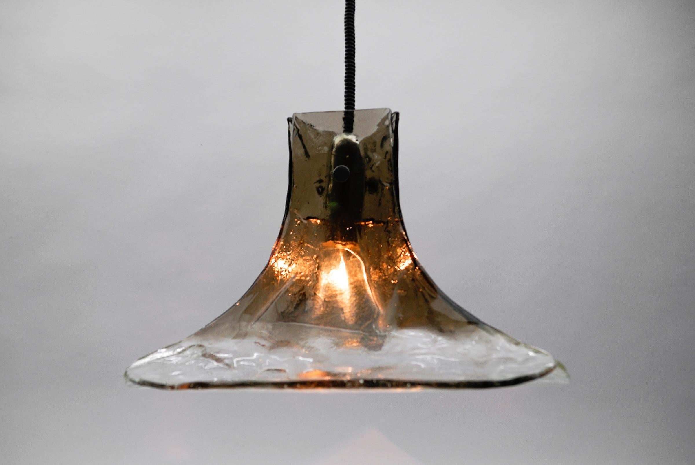Mid-20th Century Carlo Nason Mazzega Pendant Lamp for J.T. Kalmar in Murano Glass, 1970s For Sale