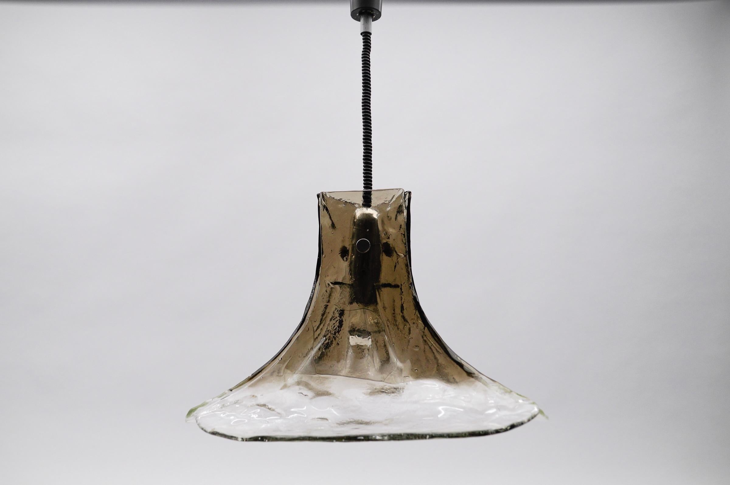 Carlo Nason Mazzega Pendant Lamp for J.T. Kalmar in Murano Glass, 1970s For Sale 1