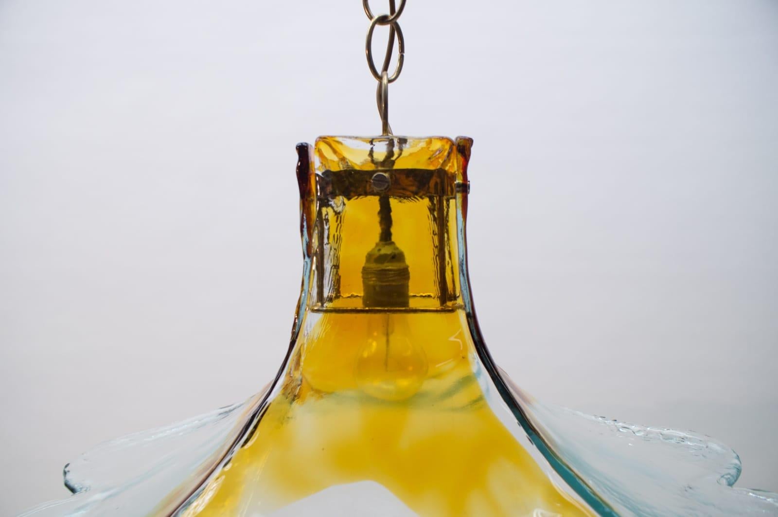 Carlo Nason Mazzega Pendant Lamp for J.T. Kalmar in Murano Glass, 1970s For Sale 1