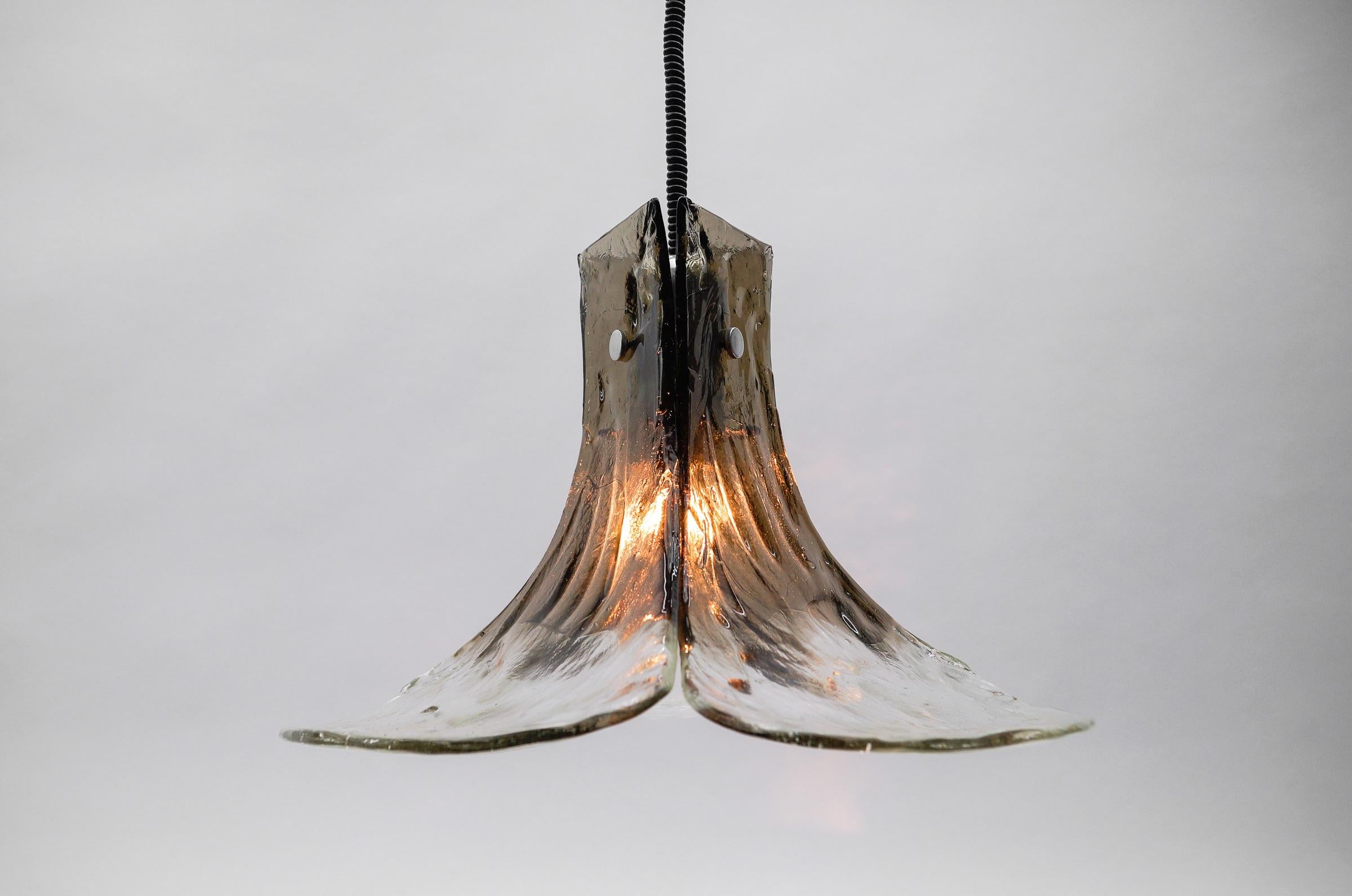 Carlo Nason Mazzega Pendant Lamp for J.T. Kalmar in Murano Glass, 1970s For Sale 2