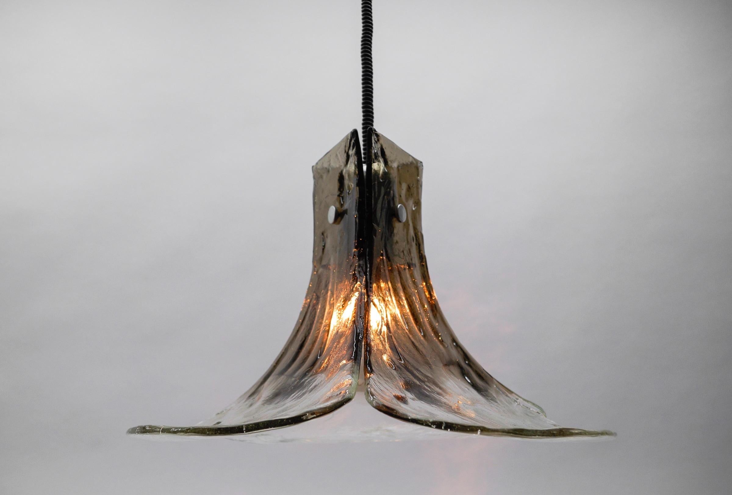 Carlo Nason Mazzega Pendant Lamp for J.T. Kalmar in Murano Glass, 1970s For Sale 3