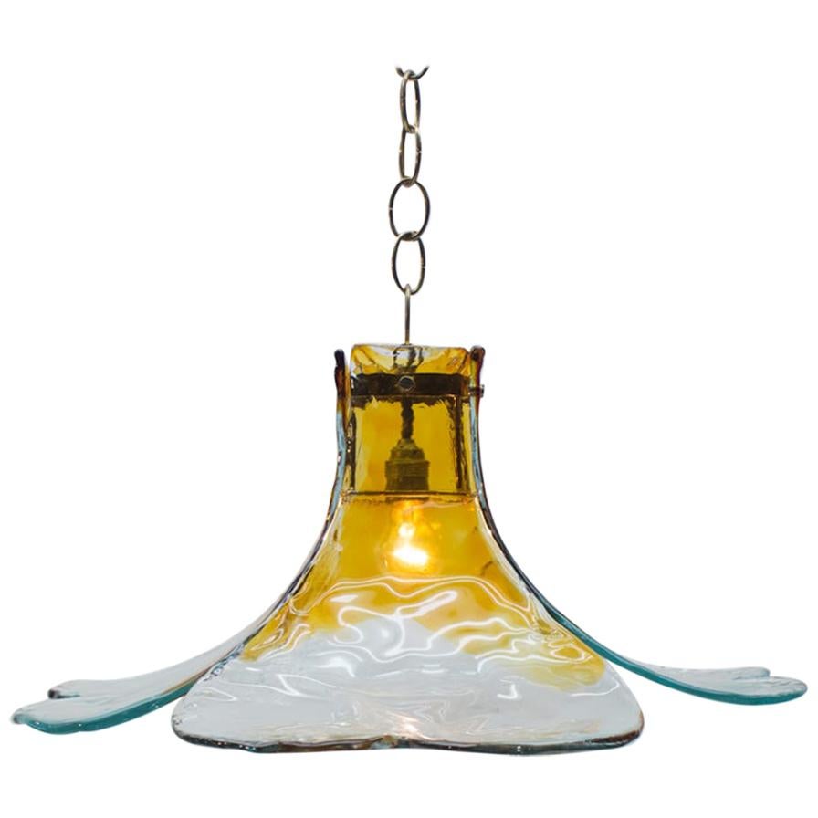Carlo Nason Mazzega Pendant Lamp for J.T. Kalmar in Murano Glass, 1970s For Sale