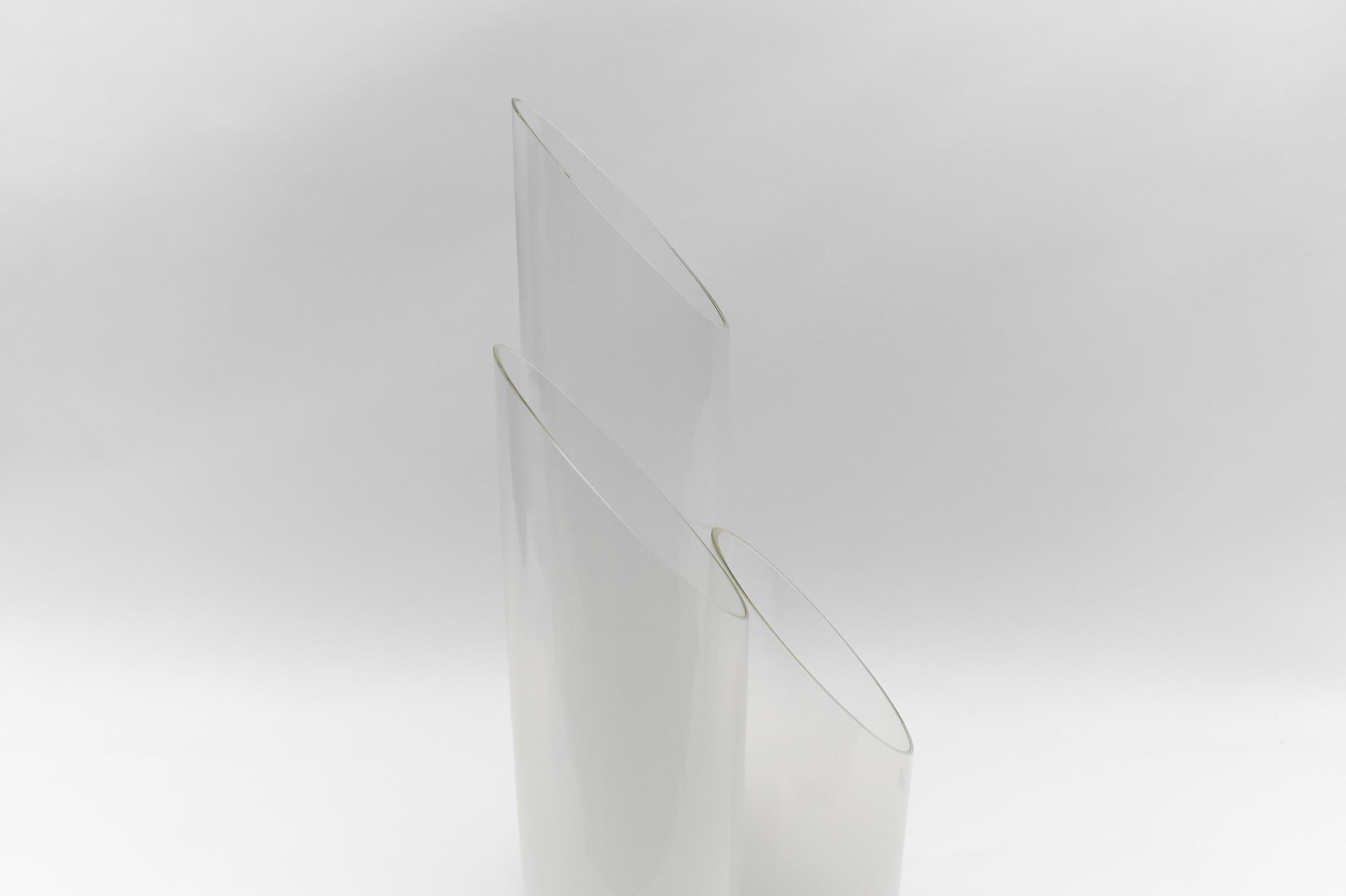 Carlo Nason Mazzega Tischlampe Metall Chrom Murano Glas 1970 Italien.  Seltenes Auto im Angebot 5