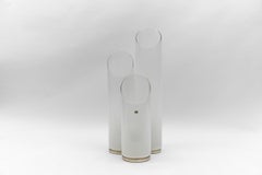 Carlo Nason “Mazzega” table lamp metal chrome Murano glass 1970 Italy.  Rare Car