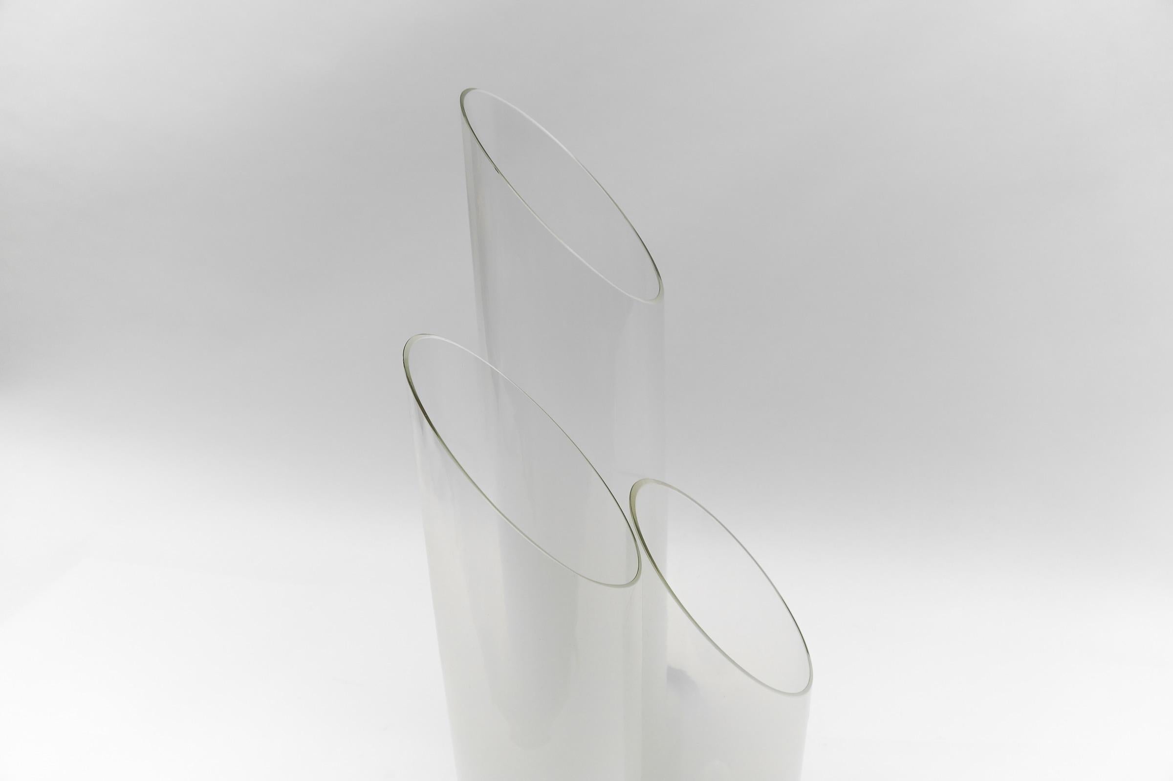 Carlo Nason Mazzega Tischlampe Metall Chrom Murano Glas 1970 Italien.  Seltenes Auto im Angebot 1