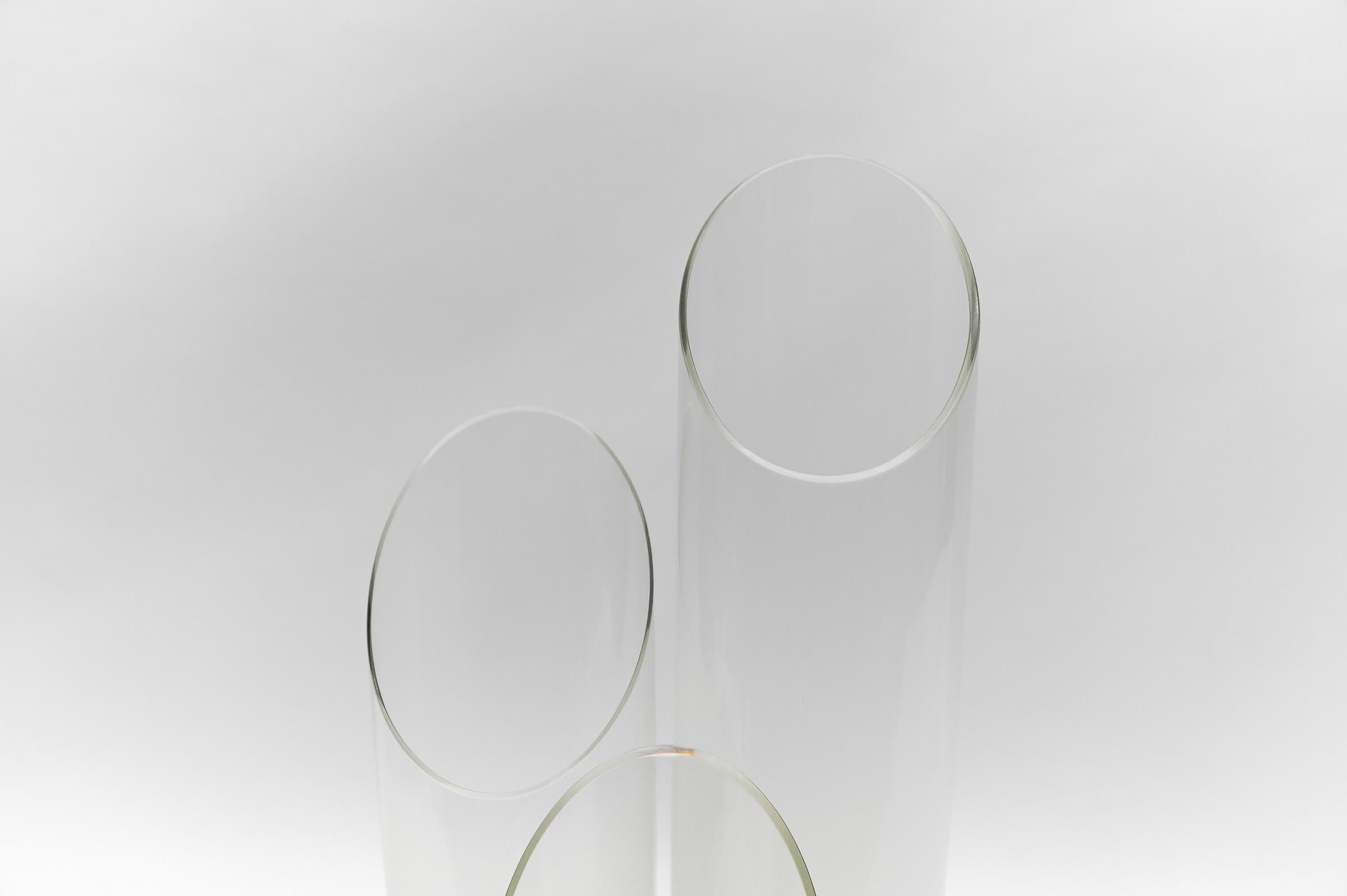 Carlo Nason Mazzega Tischlampe Metall Chrom Murano Glas 1970 Italien.  Seltenes Auto im Angebot 2