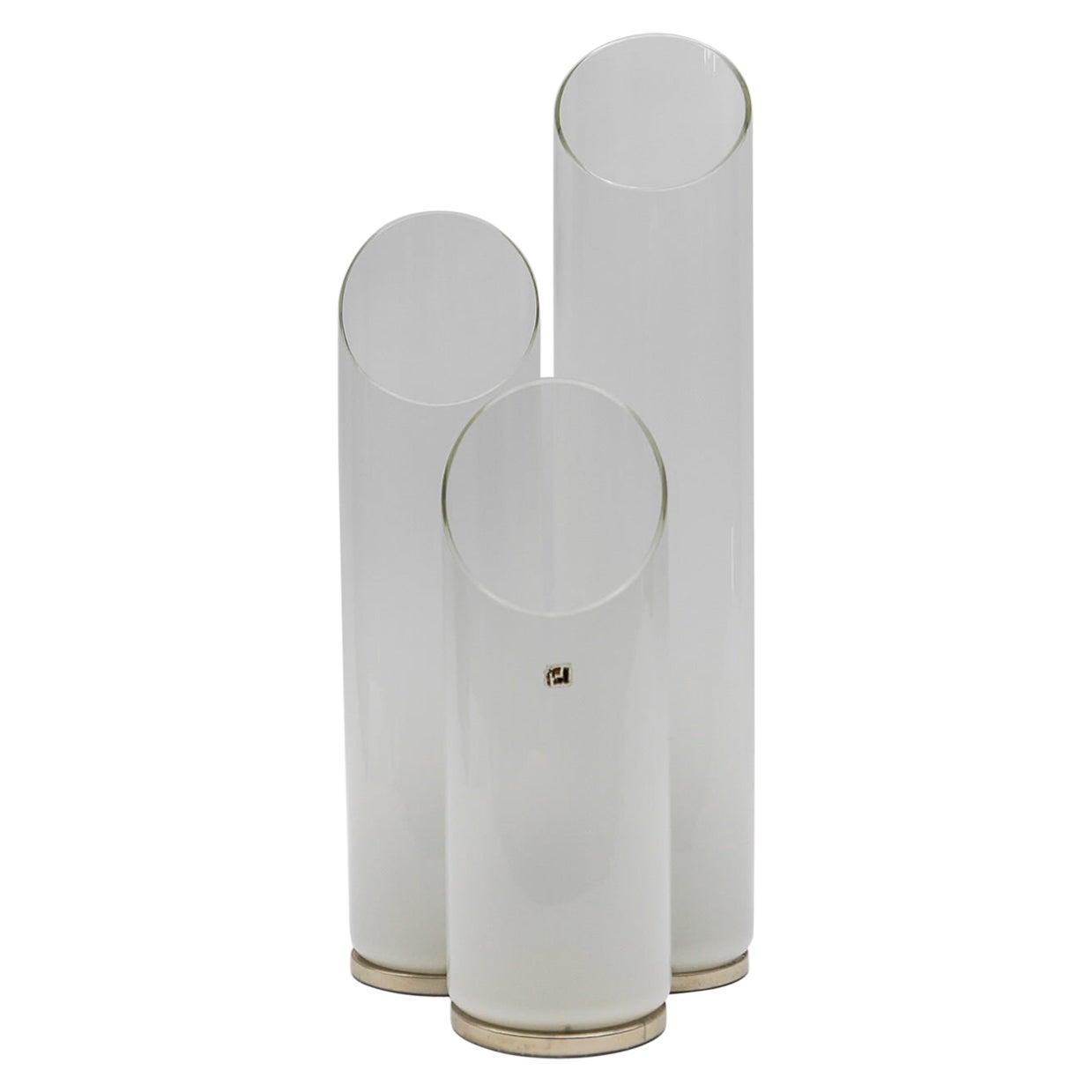 Lampe de table Carlo Nason Mazzega en métal chromé et verre de Murano, 1970, Italie  Voiture rare