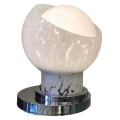 CARLO NASON -Mazzega Table Lamp Metal Crome Murano Glass 1965 Italy