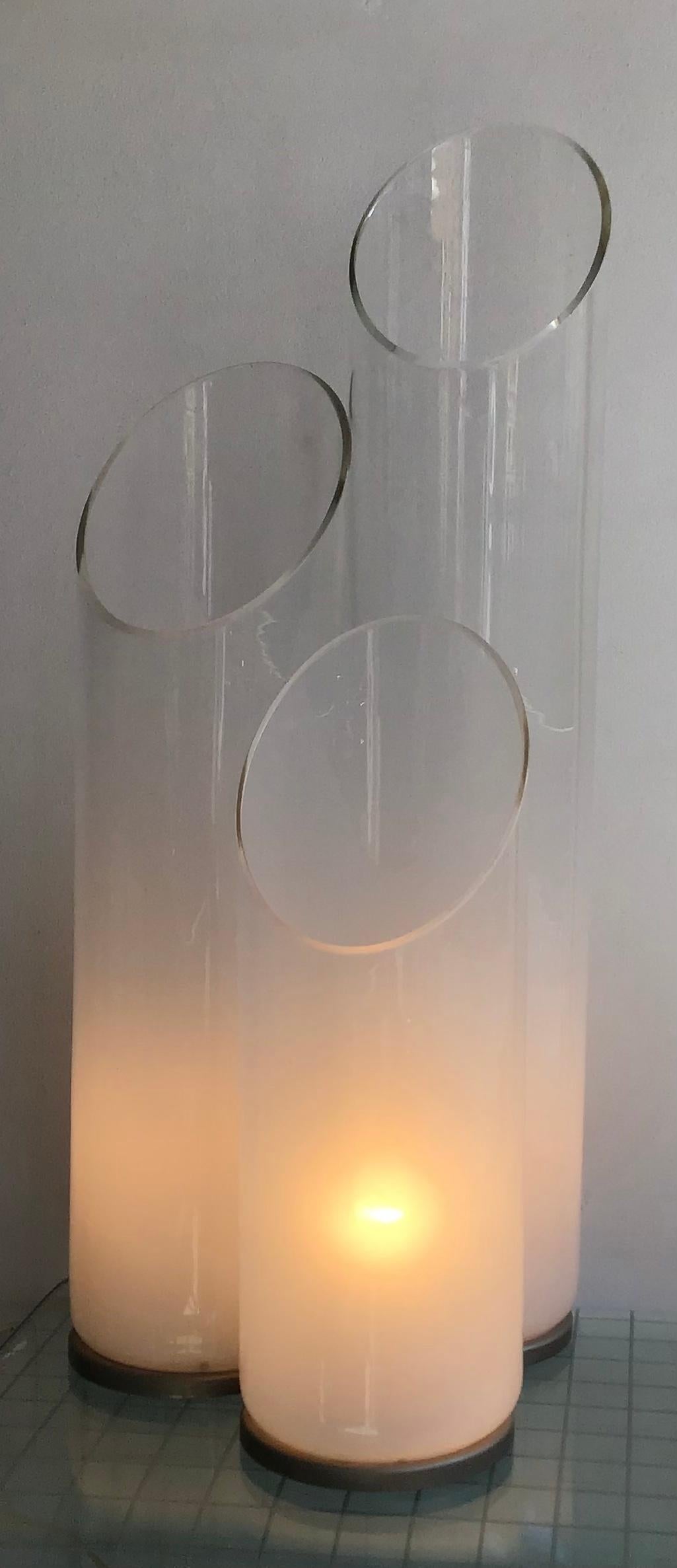 Carlo Nason “Mazzega”Table Lamp Metal Crome Murano Glass, 1970, Italy For Sale 5