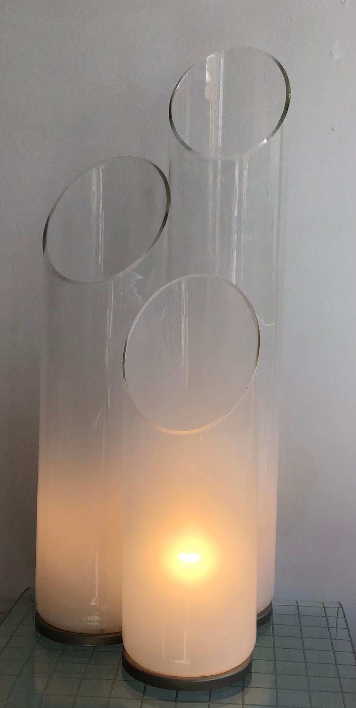 Carlo Nason “Mazzega”Table Lamp Metal Crome Murano Glass, 1970, Italy For Sale 8
