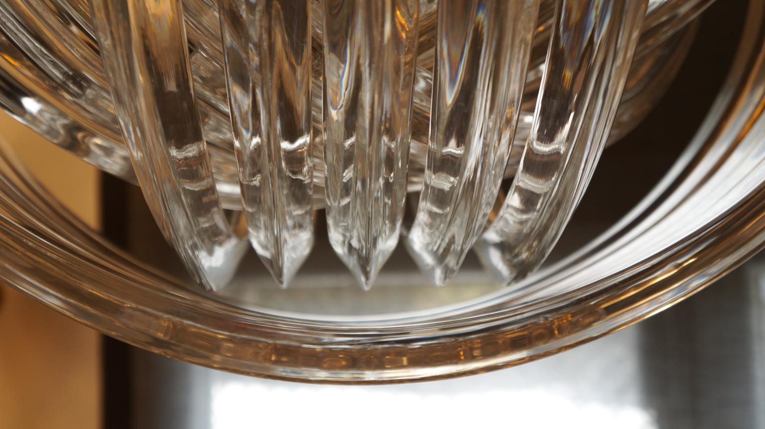 Lustre en verre de Murano Curvati en cristal de style mi-siècle moderne, Carlo Nason, 1976 en vente 5