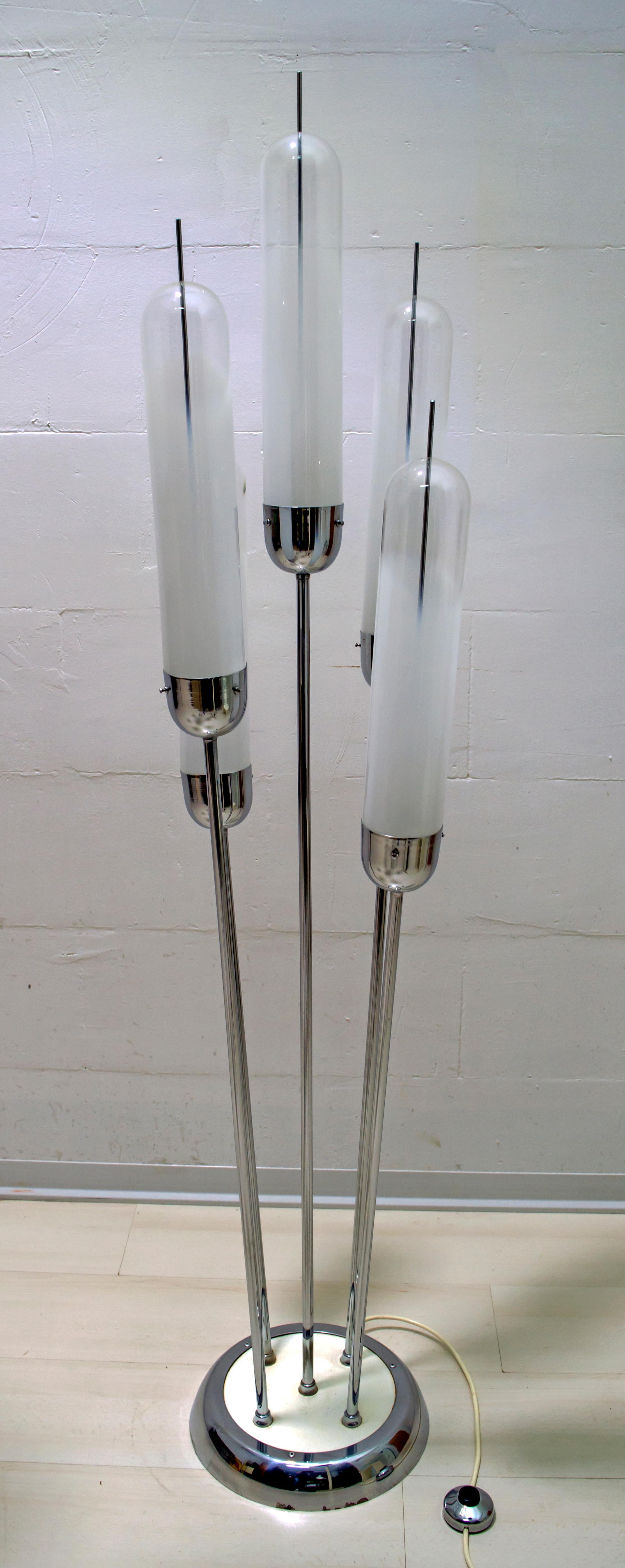 Carlo Nason Mid-Century Modern Floor Lamp Blown Glass for Mazzega, 1970s 4