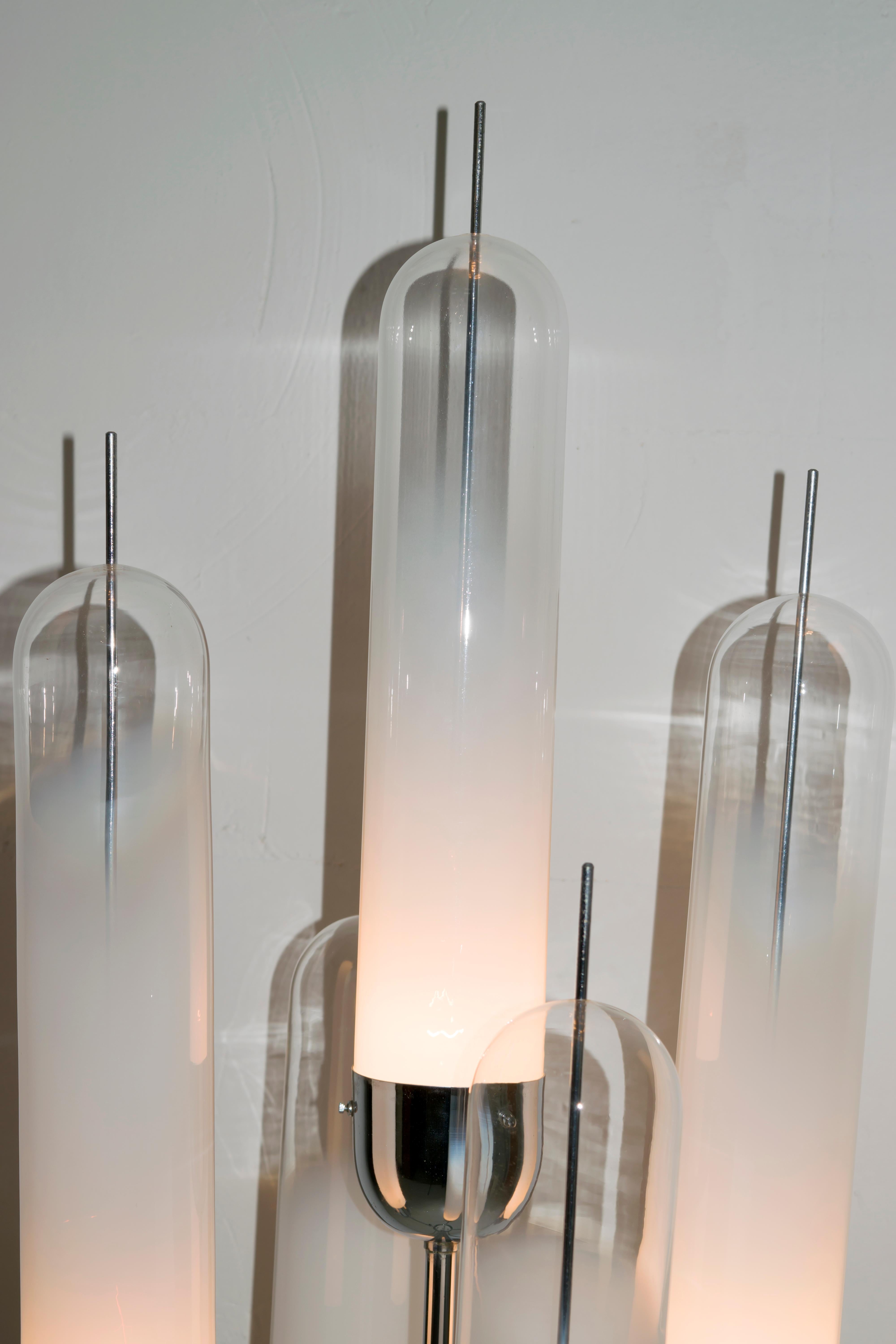 Murano Glass Carlo Nason Mid-Century Modern Floor Lamp Blown Glass for Mazzega, 1970s