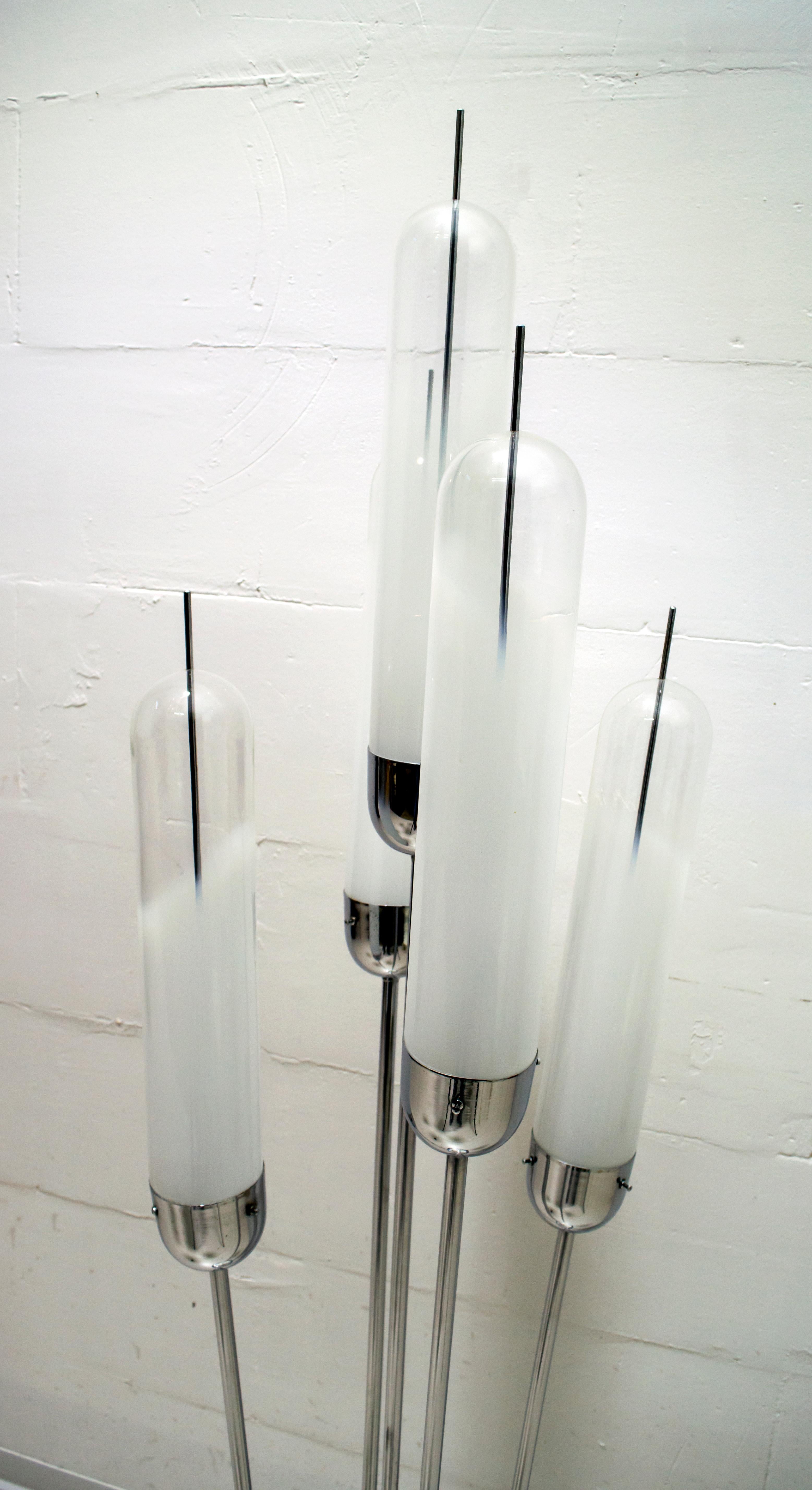 Carlo Nason Mid-Century Modern Floor Lamp Blown Glass for Mazzega, 1970s 1