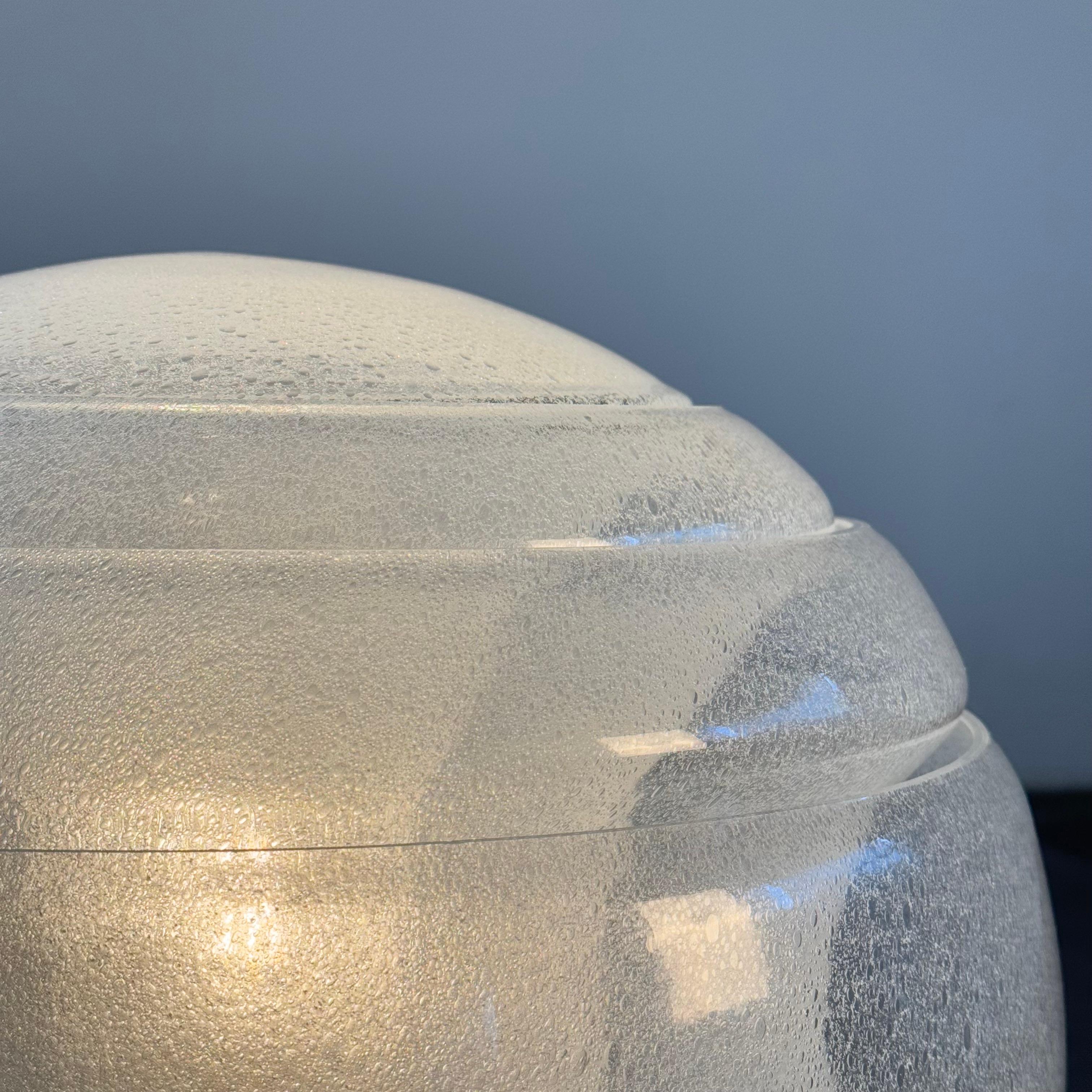 Carlo Nason Model LT328 Italian Table Lamp, Pulegoso Glass, 1970s, Labeled For Sale 10