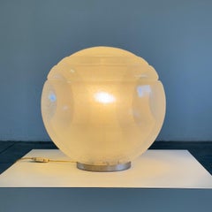 Carlo Nason Model LT328 Italian Table Lamp, Pulegoso Glass, 1970s, Labeled