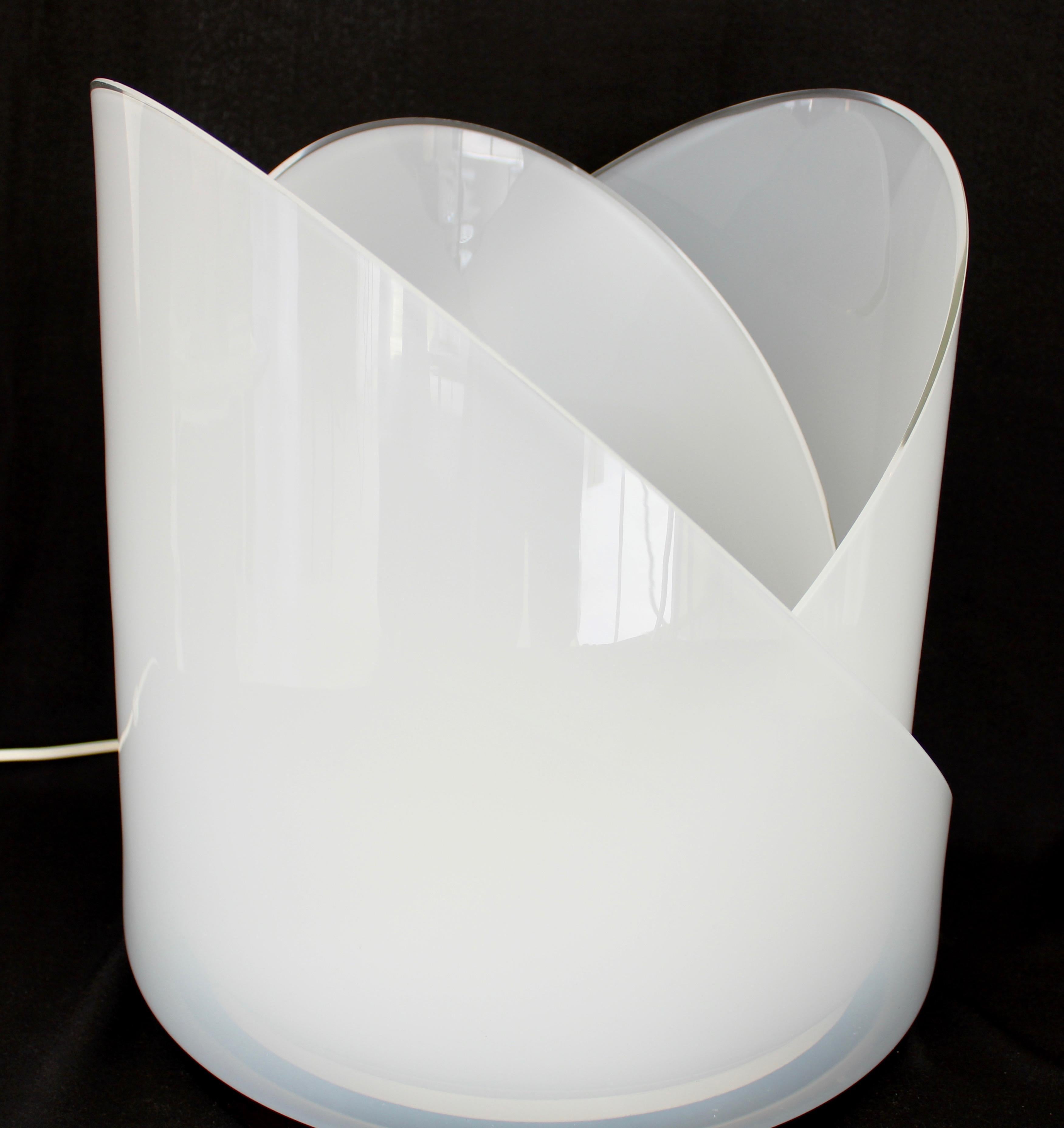 Carlo Nason Model T300 Modulable Italian Sculptural Glass Table Lamp Mazzega 5