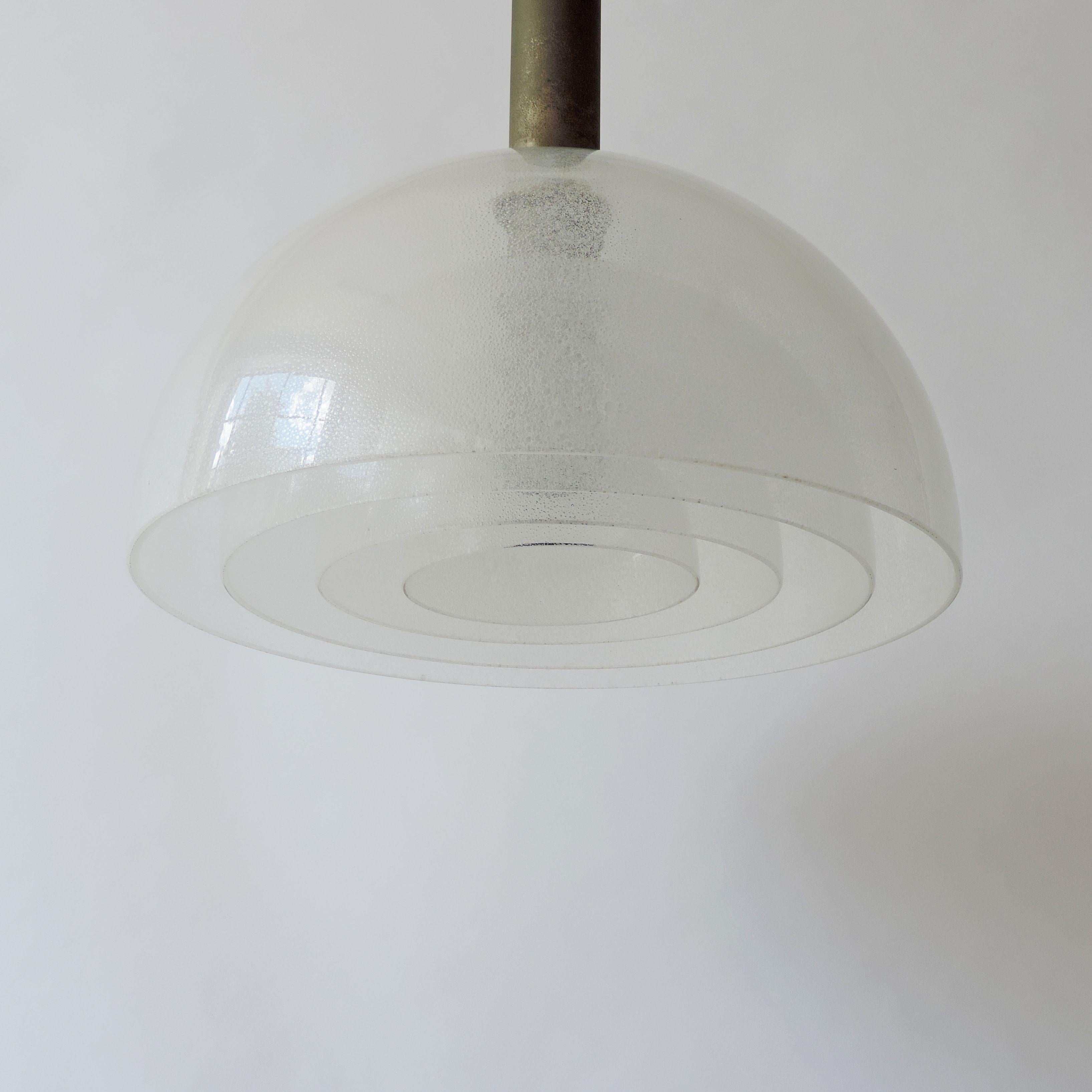 Italian Carlo Nason Murano Glass Ceiling Lamp for Mazzega, Italy 1969