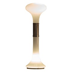 Carlo Nason Murano Glass & Chrome Soffiato Floor Lamp by Mazzega 1962 Italy