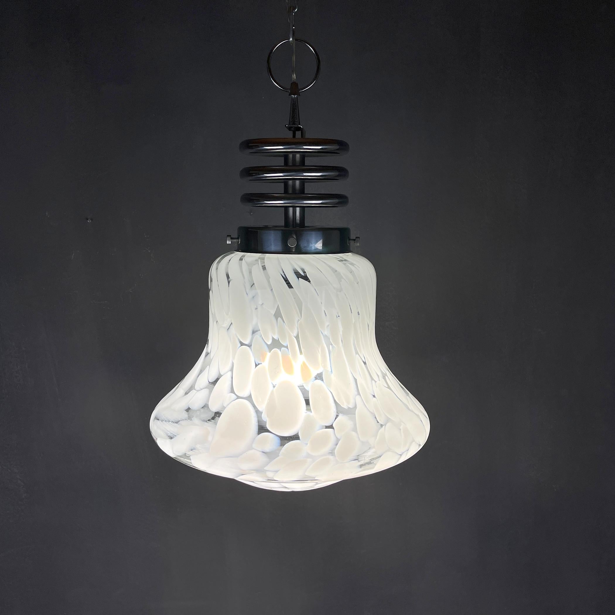 Lampada a sospensione in vetro di Murano di Carlo Nason, Italia 1960 in vendita 1