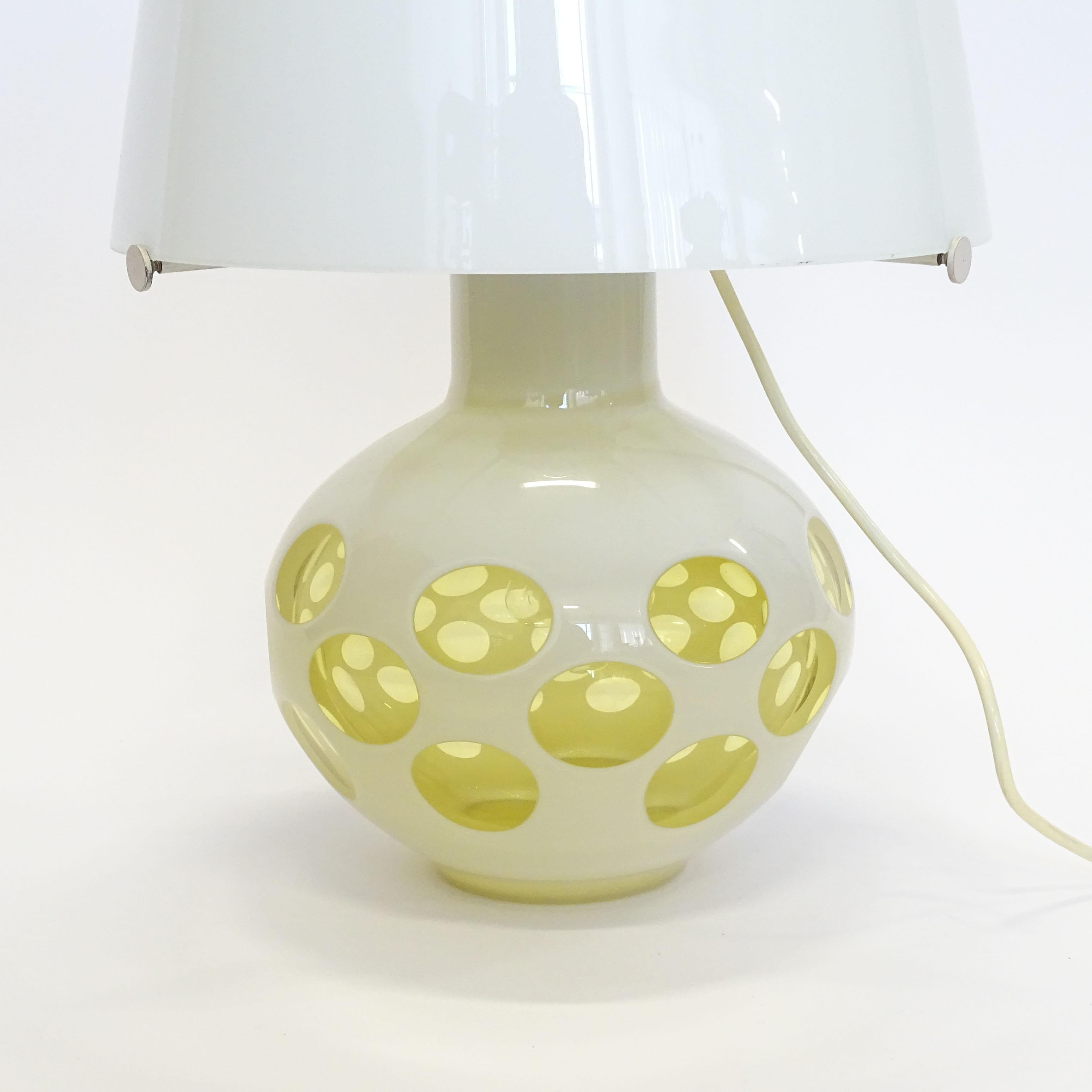 Carlo Nason Murano Glass Table Lamp for Mazzega, Italy 1970s In Good Condition For Sale In Milan, IT