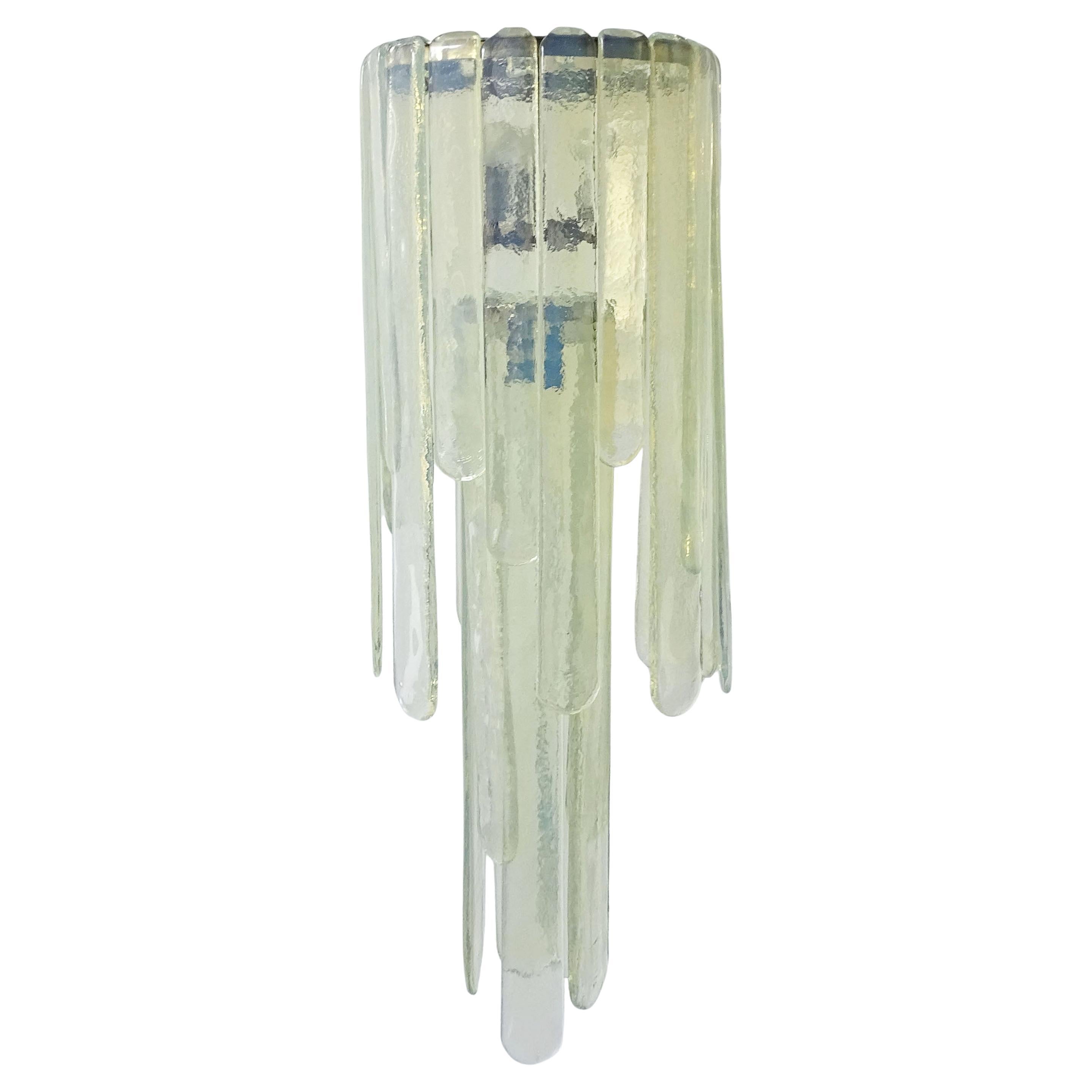 Carlo Nason Lámpara de techo en cascada de cristal de Murano para Mazzega, Italia Años 60 en venta