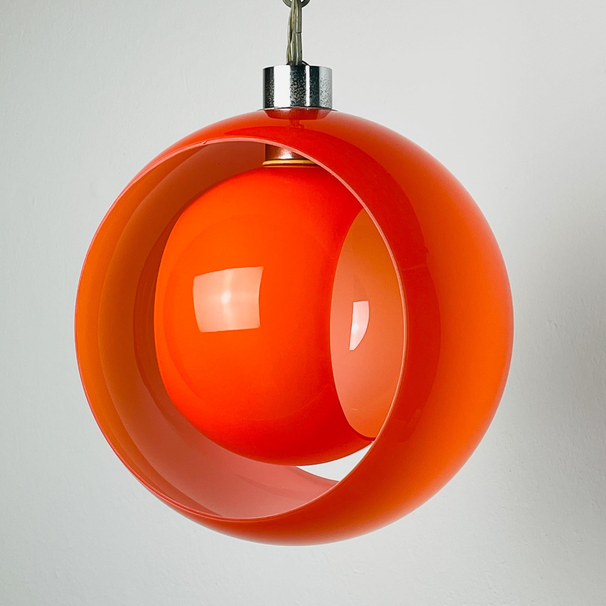Carlo Nason murano pendant lamp Eclisse, Italy 1960s For Sale 3