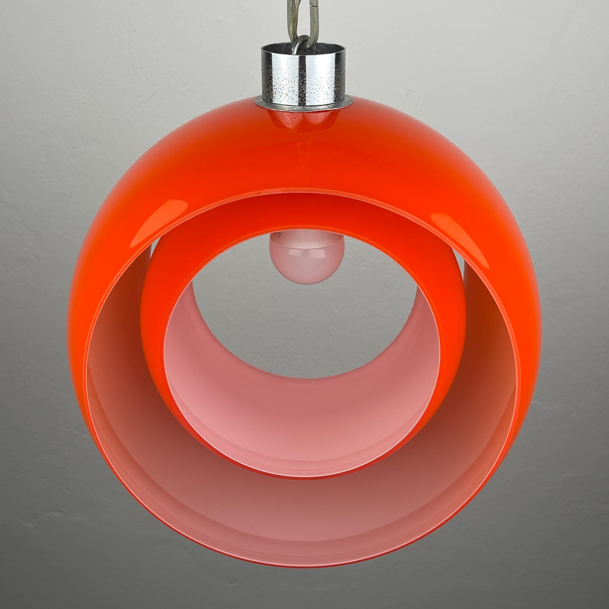 Carlo Nason murano pendant lamp Eclisse, Italy 1960s For Sale 5