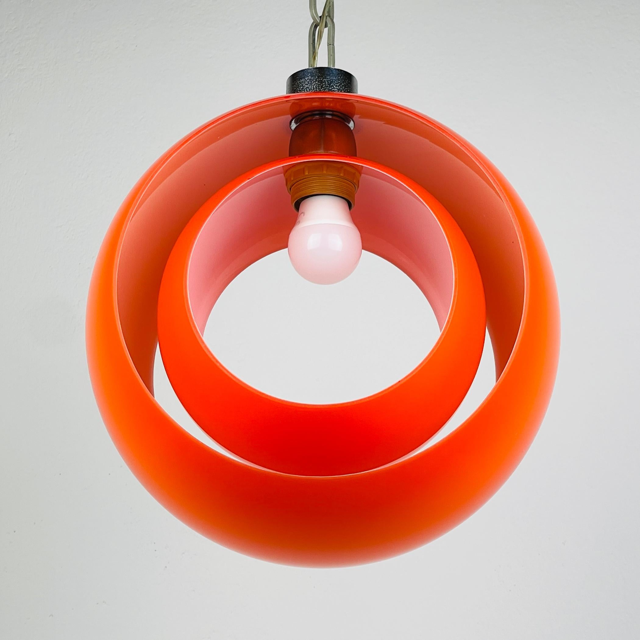 Carlo Nason murano pendant lamp Eclisse, Italy 1960s For Sale 6