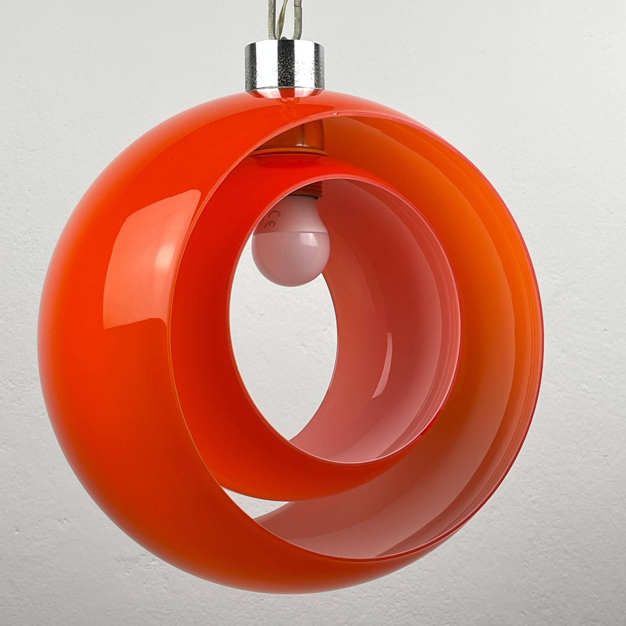 Carlo Nason murano pendant lamp Eclisse, Italy 1960s For Sale 10