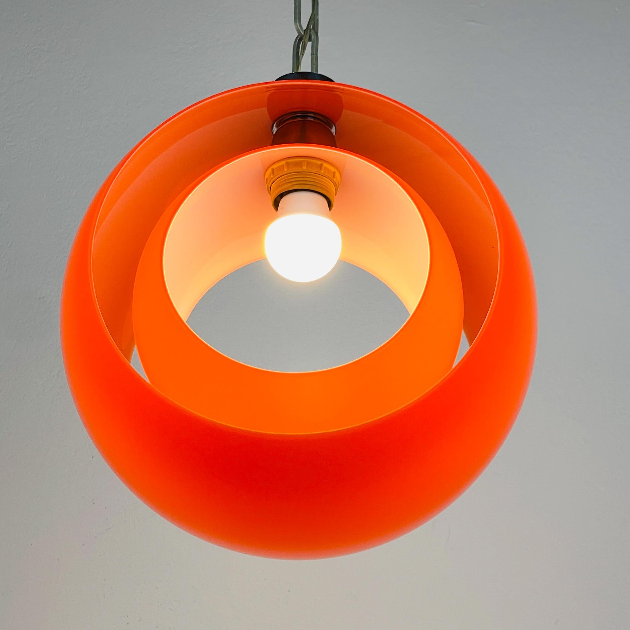 20th Century Carlo Nason murano pendant lamp Eclisse, Italy 1960s For Sale
