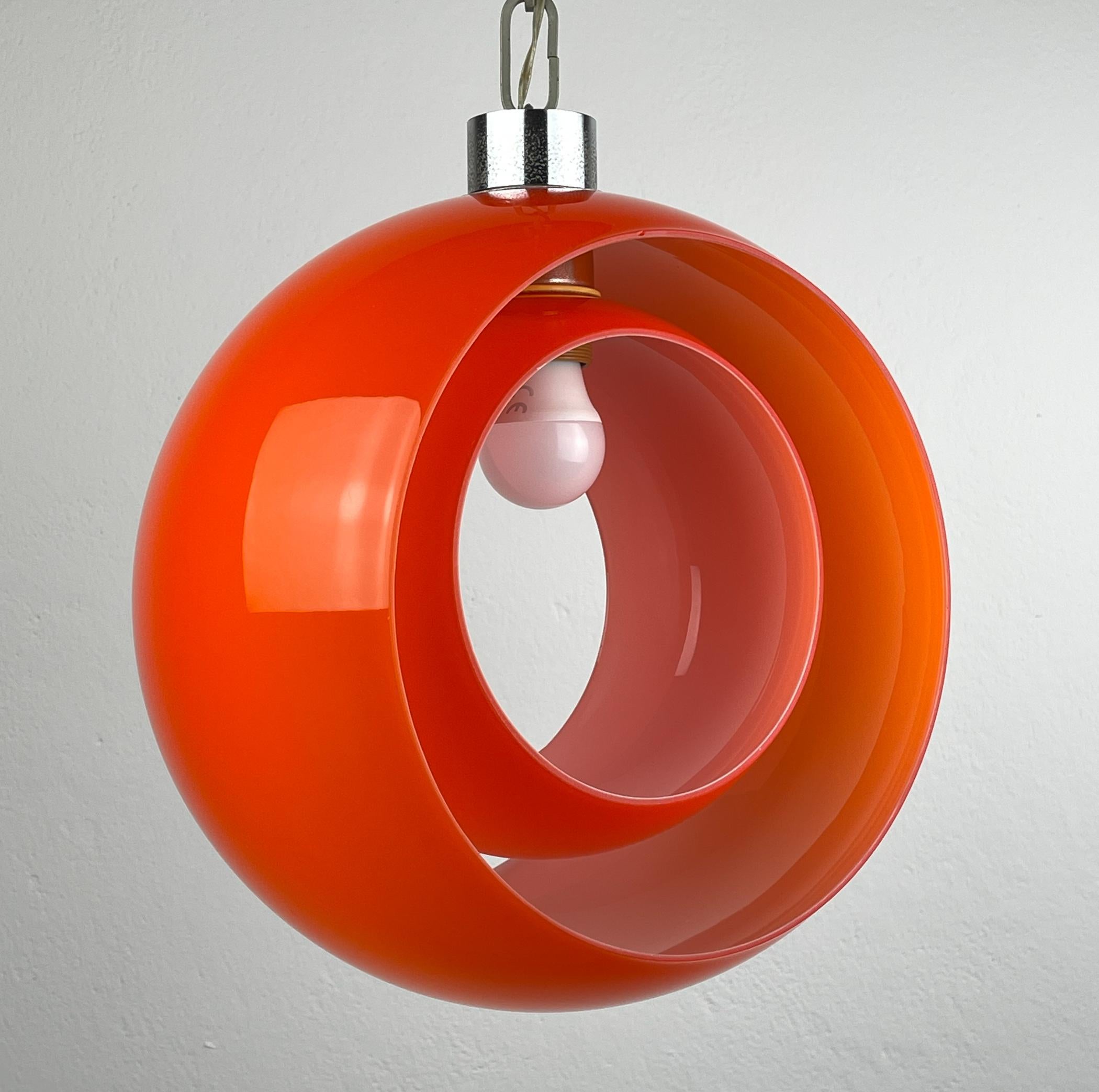 Carlo Nason murano pendant lamp Eclisse, Italy 1960s For Sale 1