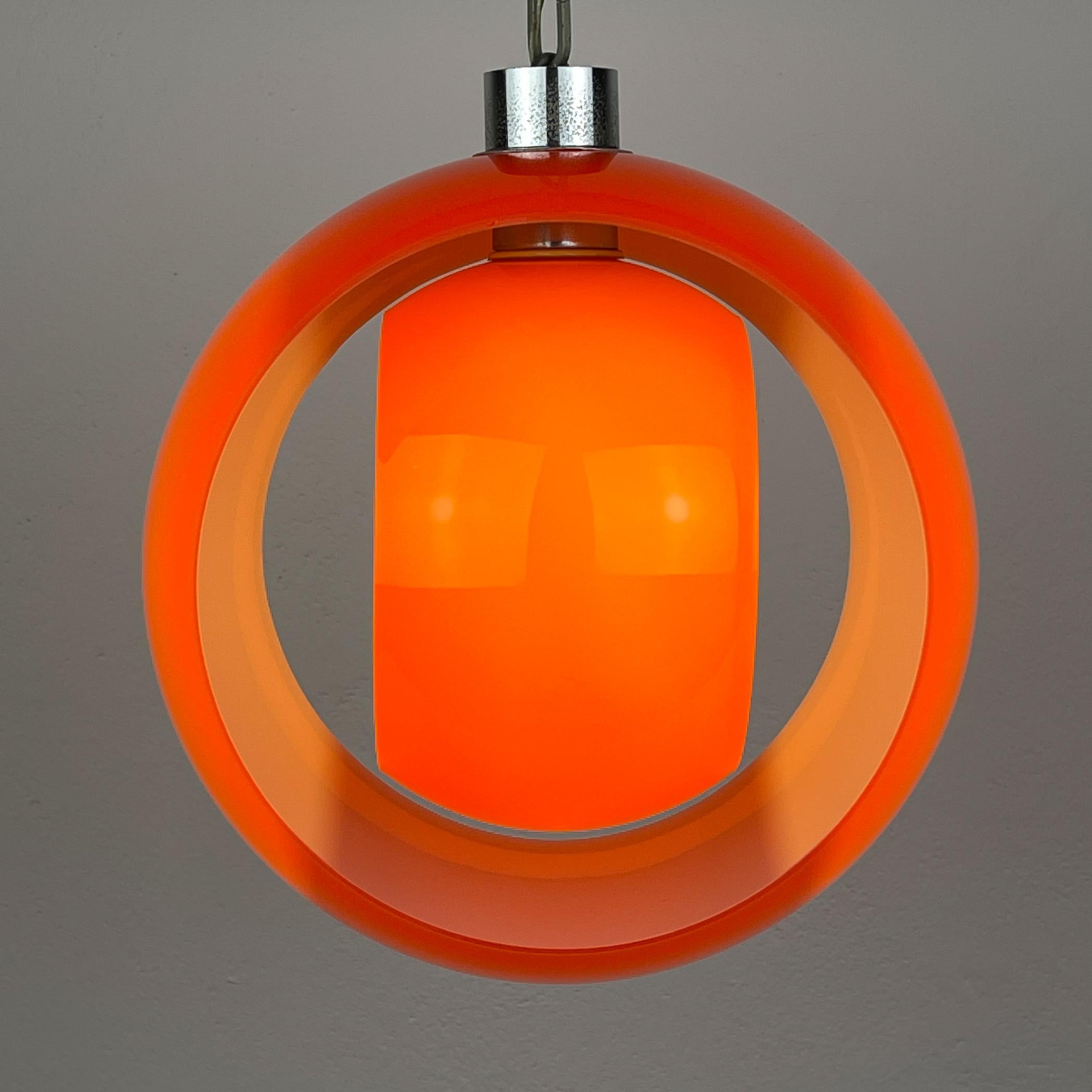 Carlo Nason murano pendant lamp Eclisse, Italy 1960s For Sale 2