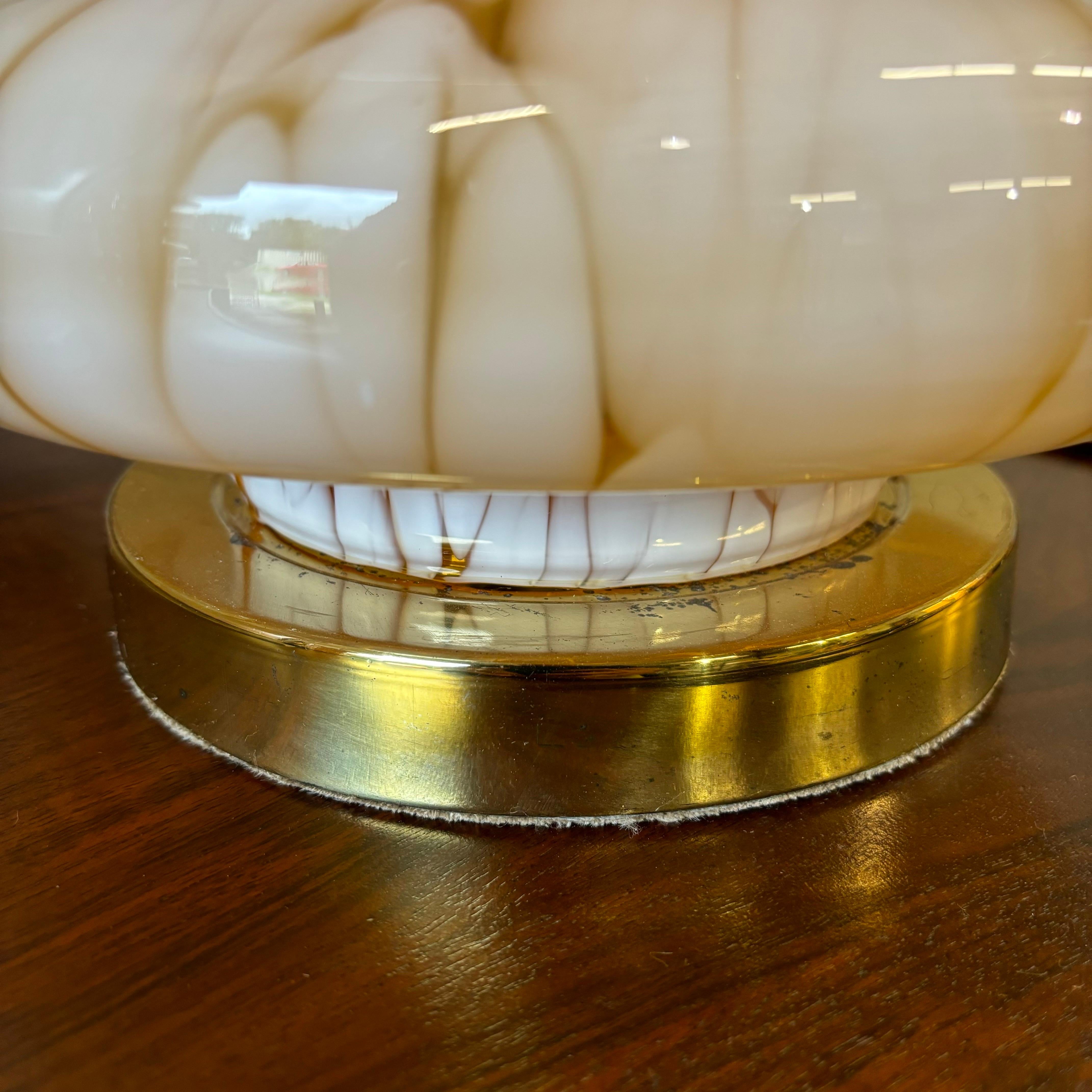 Brass Carlo Nason Murano Table Lamps, a Pair