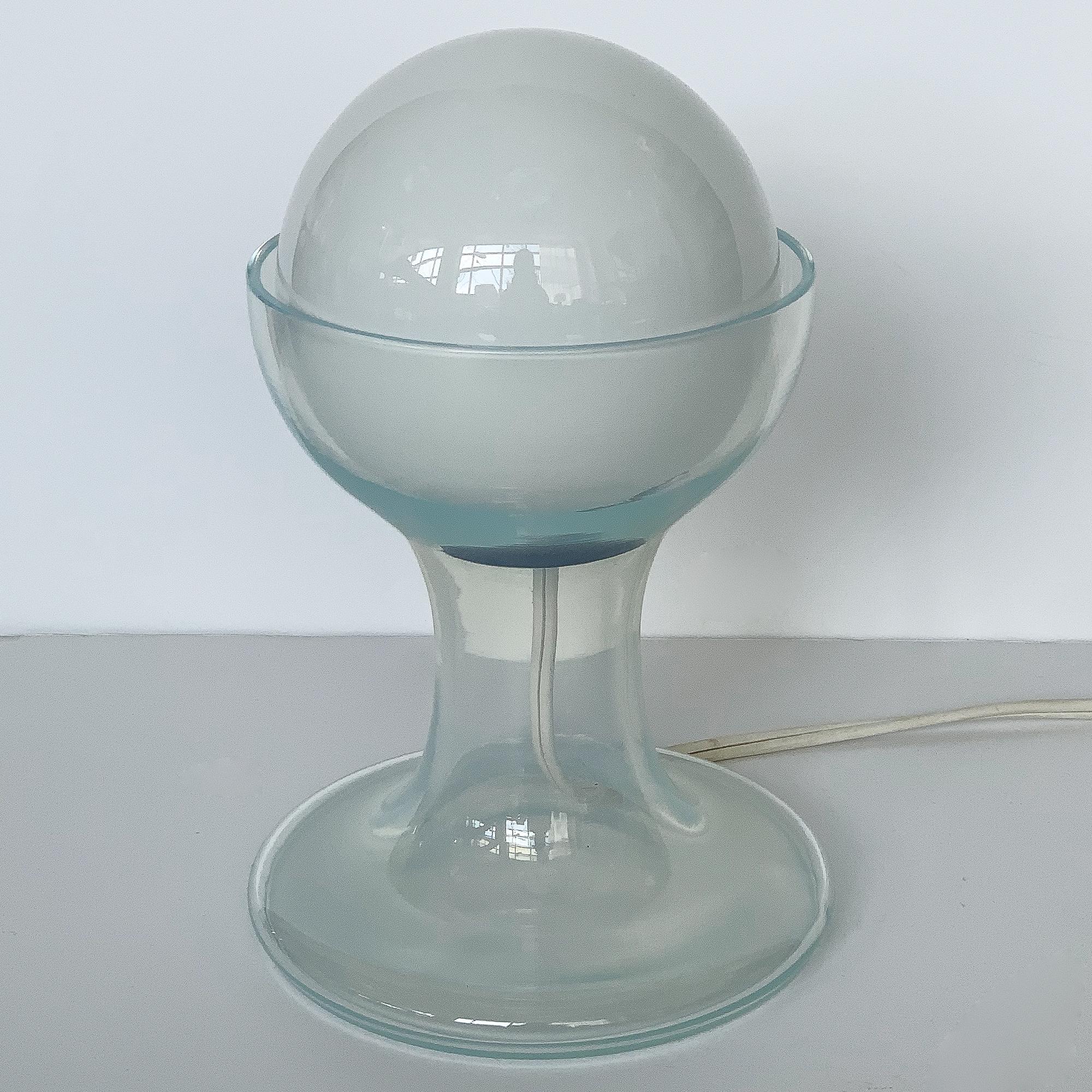 Mid-20th Century Carlo Nason Opalescent Murano Glass Petite Table Lamp for Mazzega