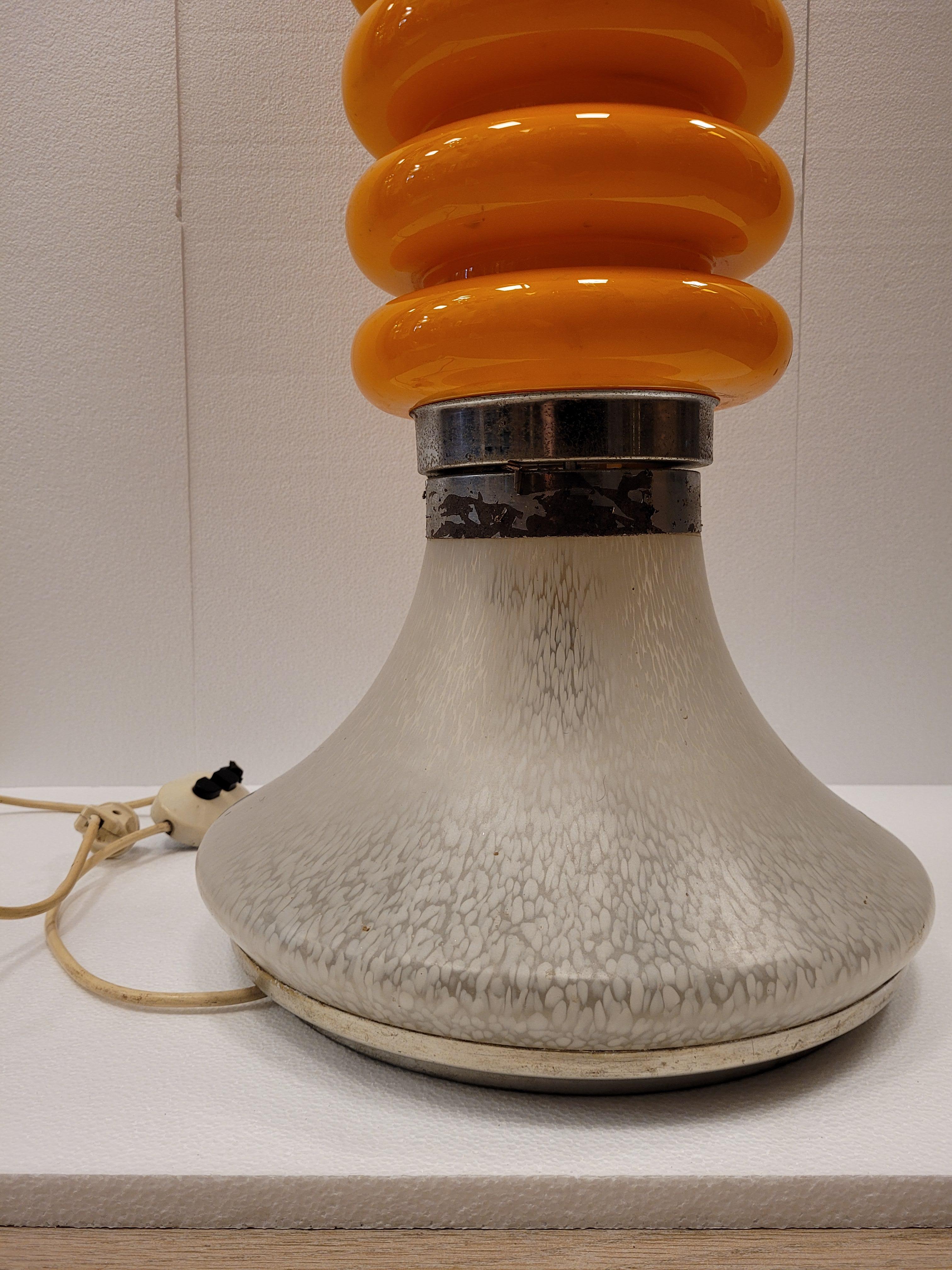 Carlo Nason, Stehlampe in Orange, Beleuchtung, für Mazzega, Italien, 1960er Jahre 2