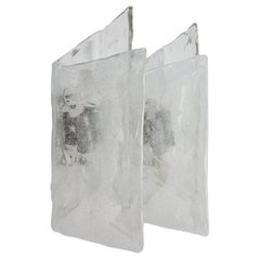 Carlo Nason Paar Murano-Glas-Wandleuchten oder -Wandleuchter aus der Mitte des Jahrhunderts 1970er Jahre