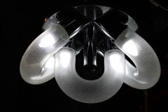 Carlo Nason for Mazzega Chandelier Pop Art Pulegoso 1970 Chromed Metal