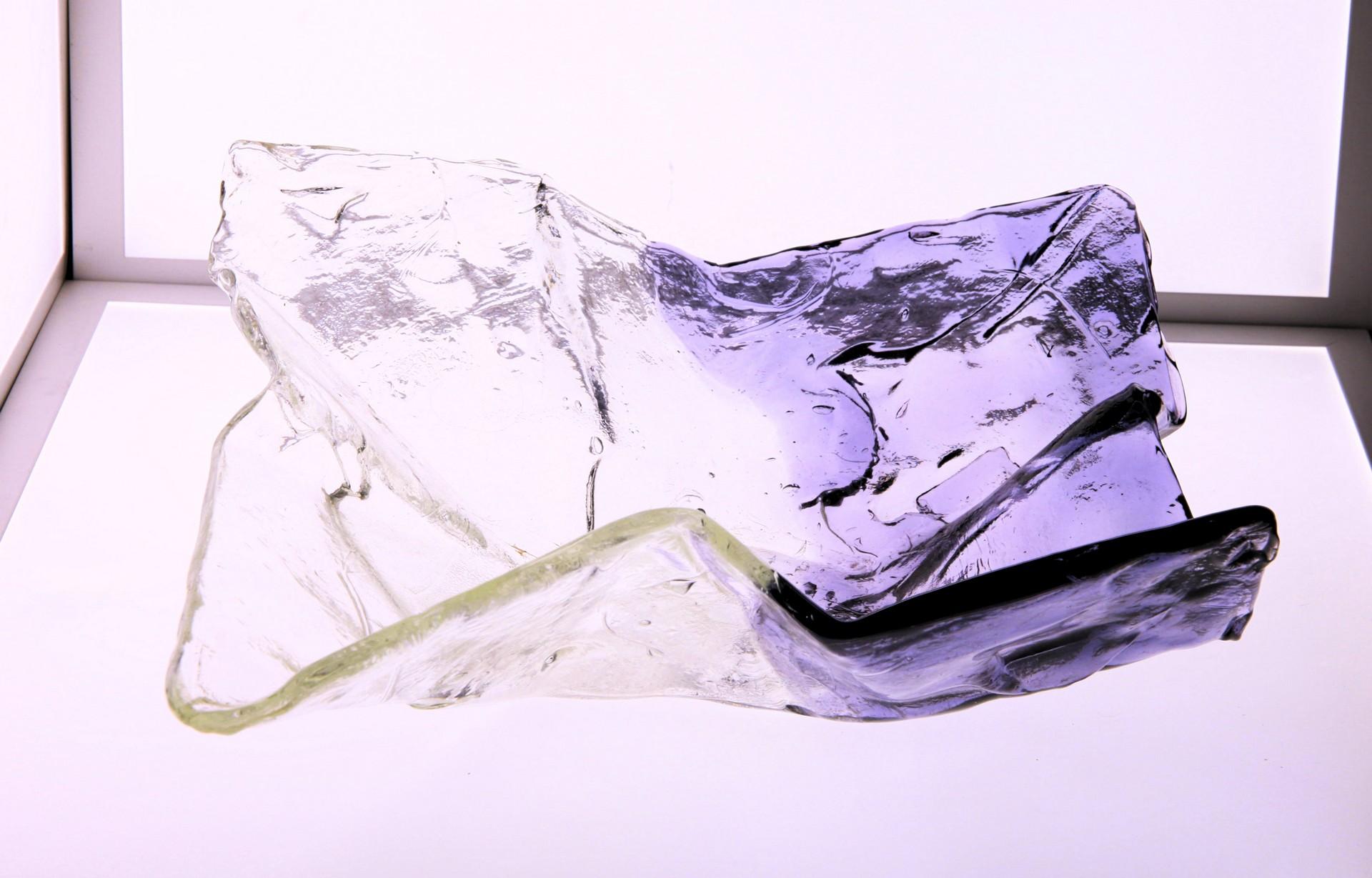 Carlo Nason S502, Mazzega, Centerpiece in Violet and Clear Murano Glass, 1970s 7