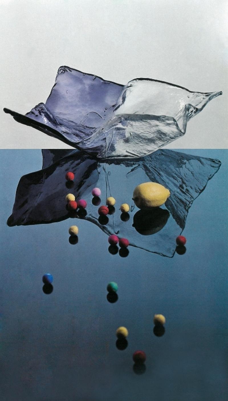 Carlo Nason S502, Mazzega, Centerpiece in Violet and Clear Murano Glass, 1970s 1